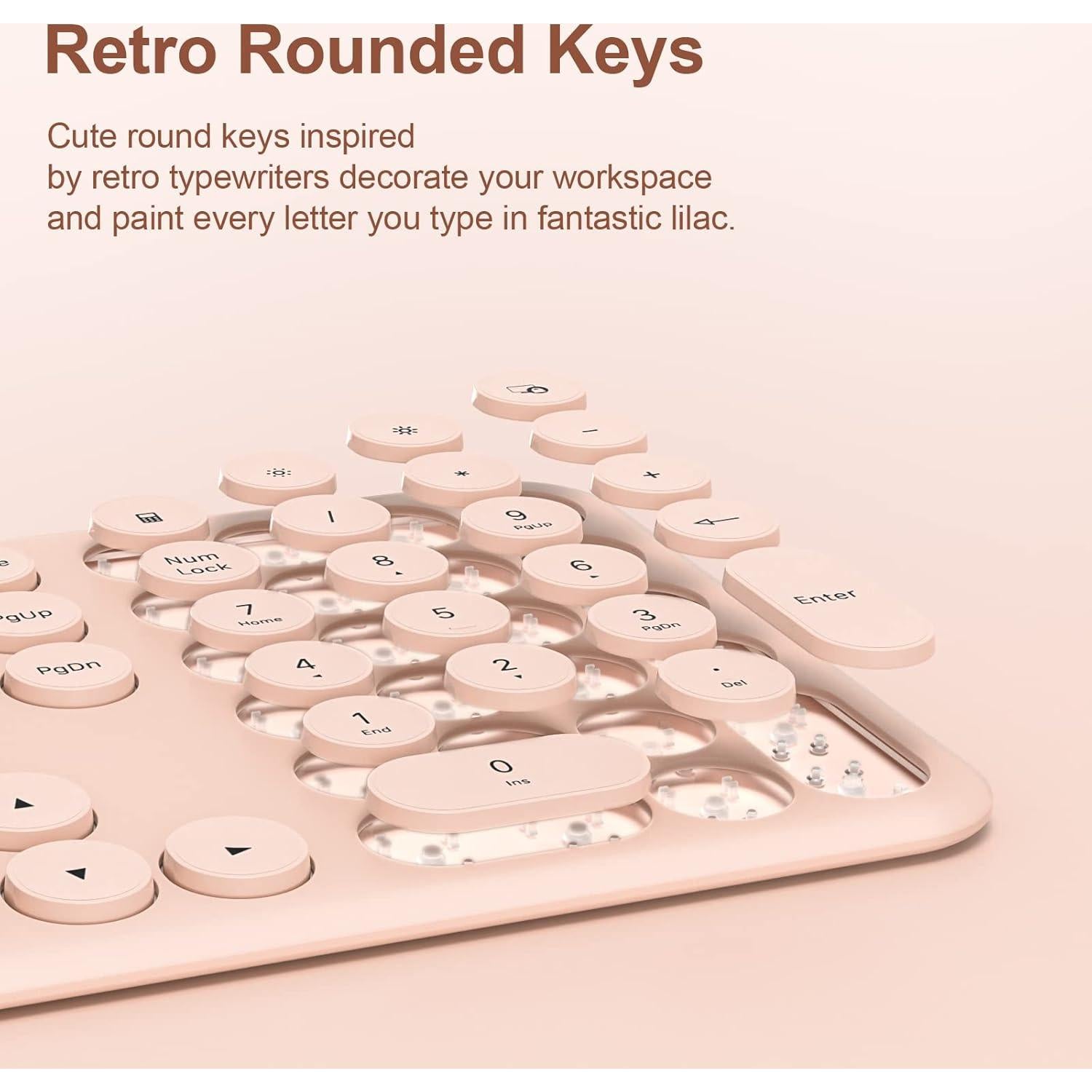 Combo Teclado y Ratón Inalámbrico XTREMTEC Rosa Ultra Delgado