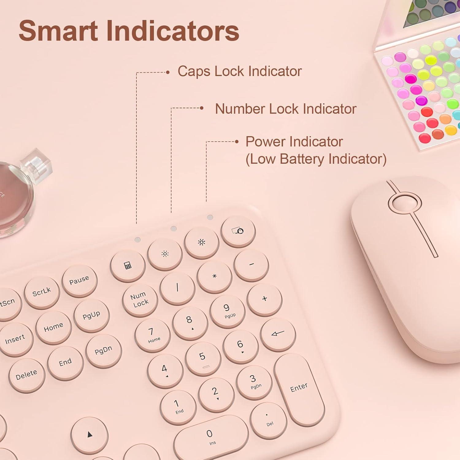 Combo Teclado y Ratón Inalámbrico XTREMTEC Rosa Ultra Delgado