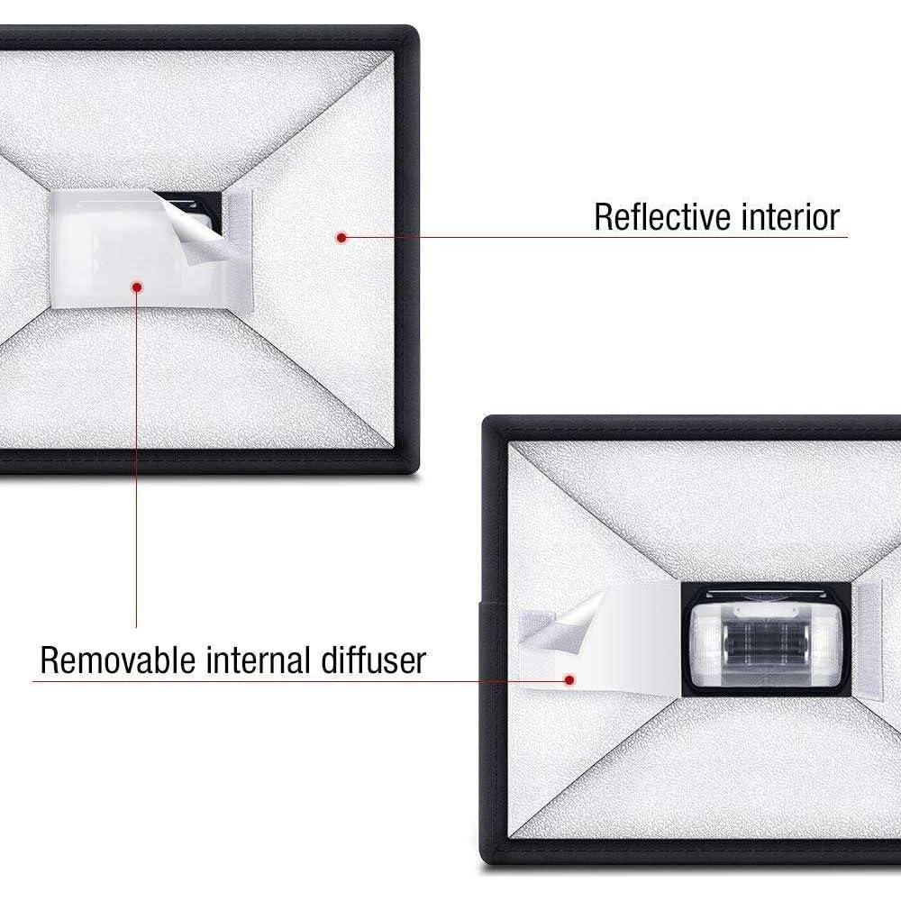 Difusor Softbox Universal Reflex Camera 17x15cm para Flash DSLR