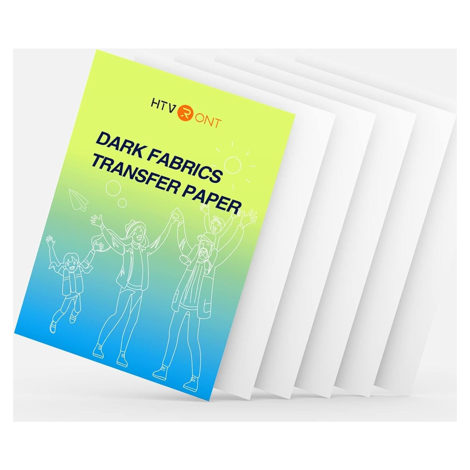 Vinilo de Transferencia de Calor HTVRONT para Tela Oscura - 6 Hojas