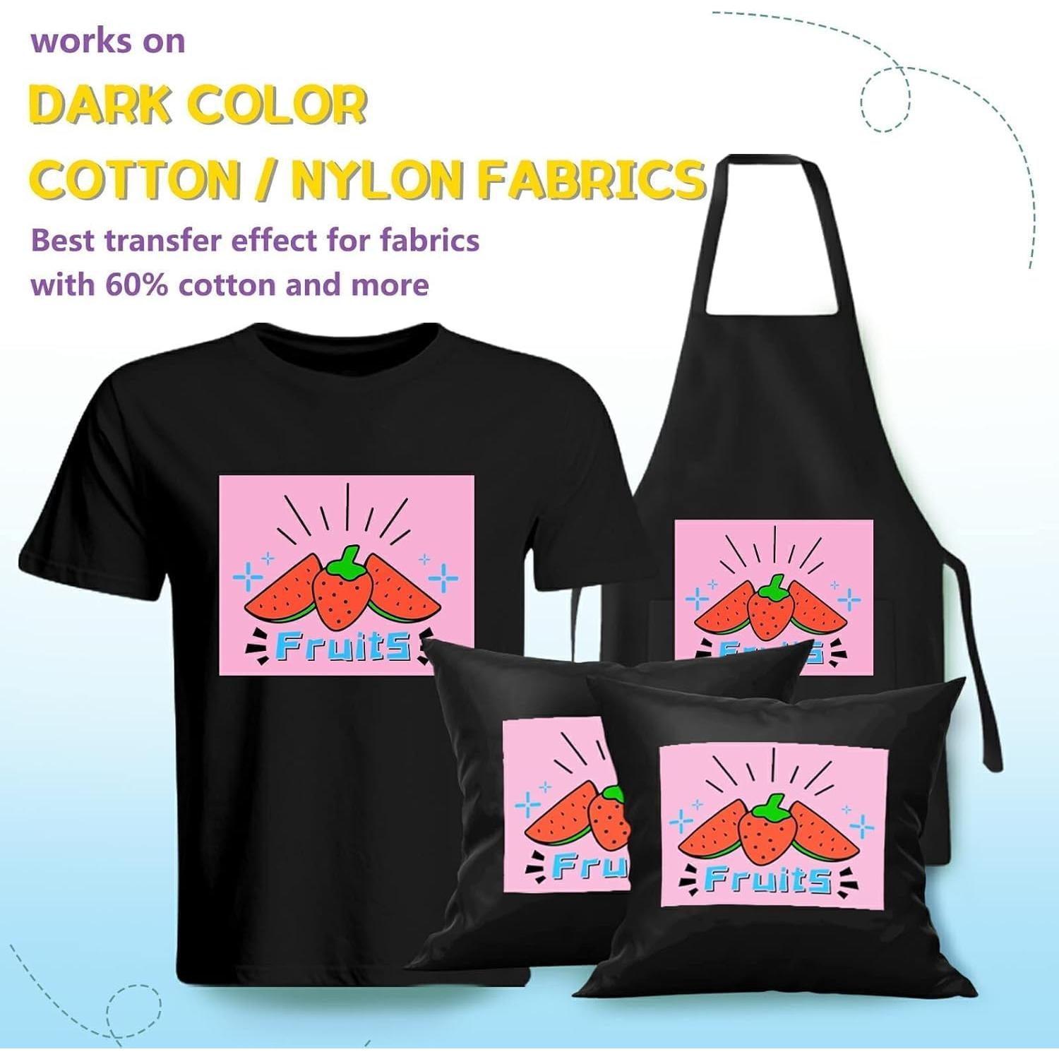 Vinilo de Transferencia de Calor HTVRONT para Tela Oscura - 6 Hojas