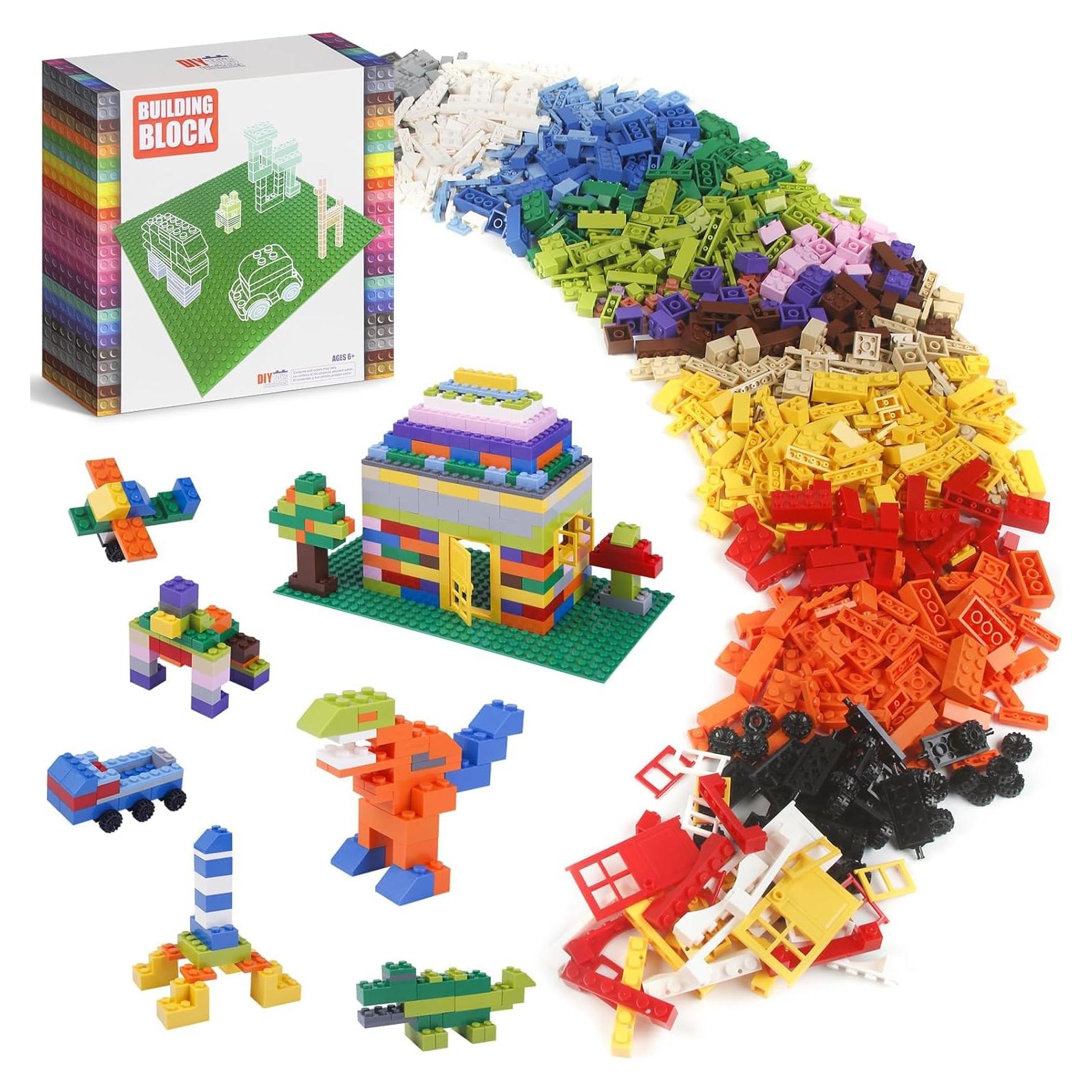 1100 Ladrillos de Construcción Tcamgoi con Placas Base y Accesorios