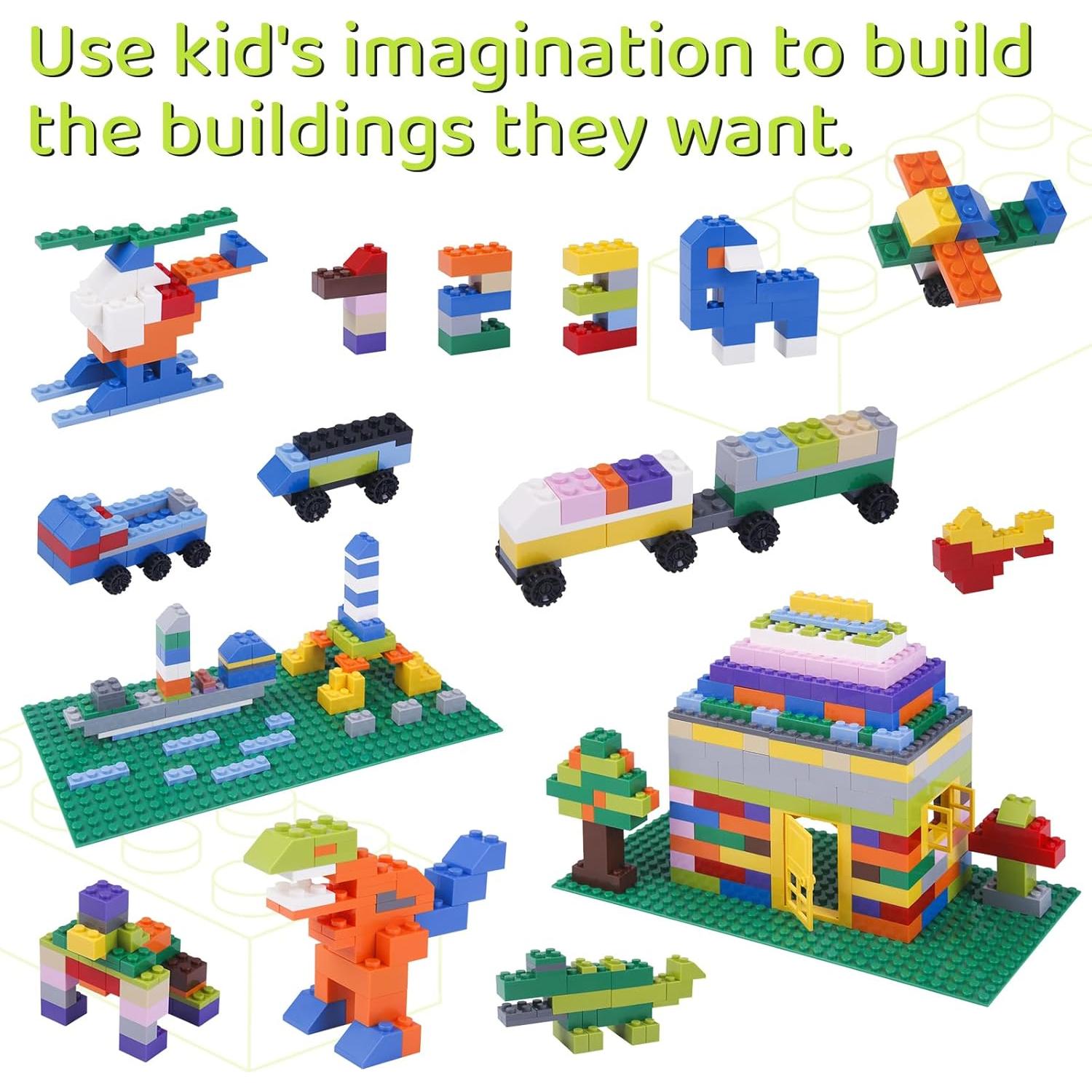 1100 Ladrillos de Construcción Tcamgoi con Placas Base y Accesorios