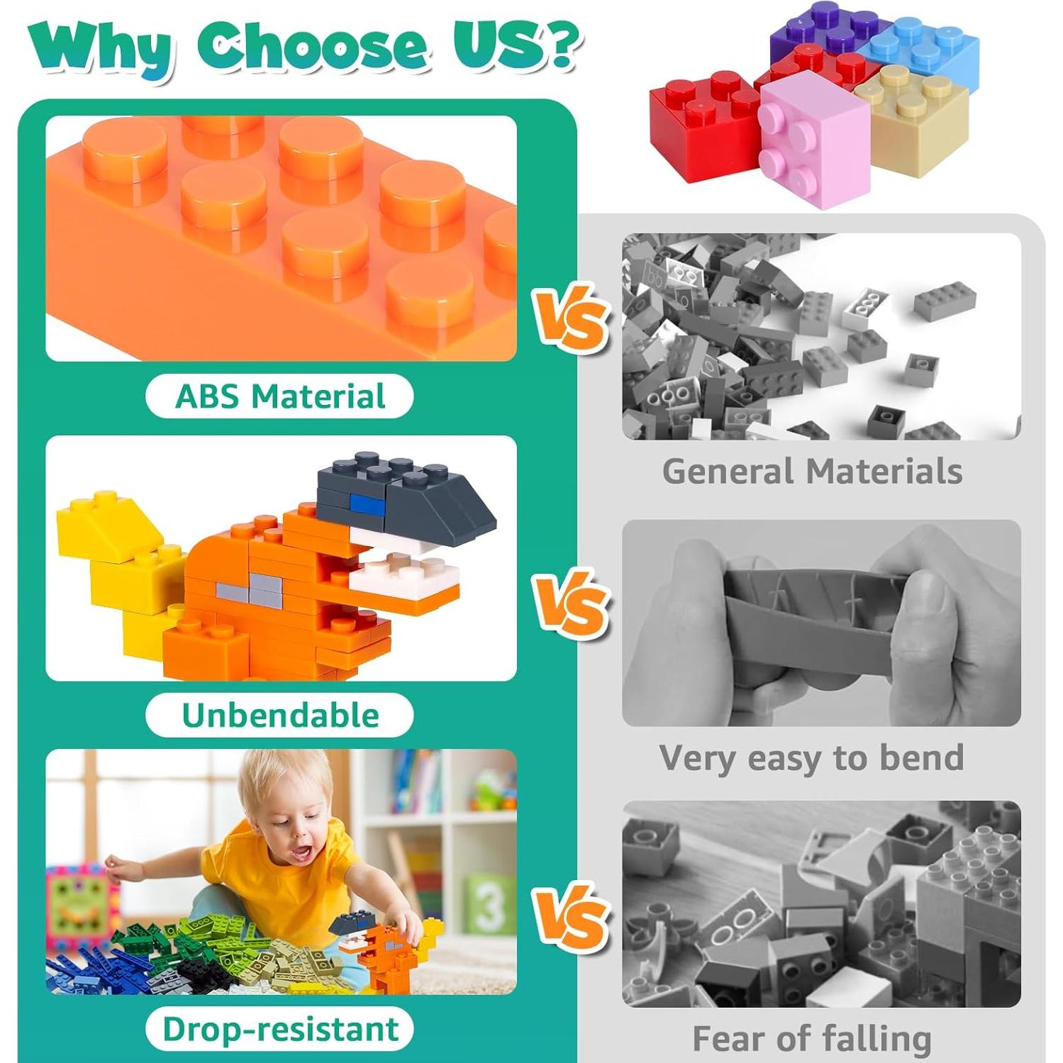 Juego de Bloques de Construcción 1800 Piezas Cumeysnon