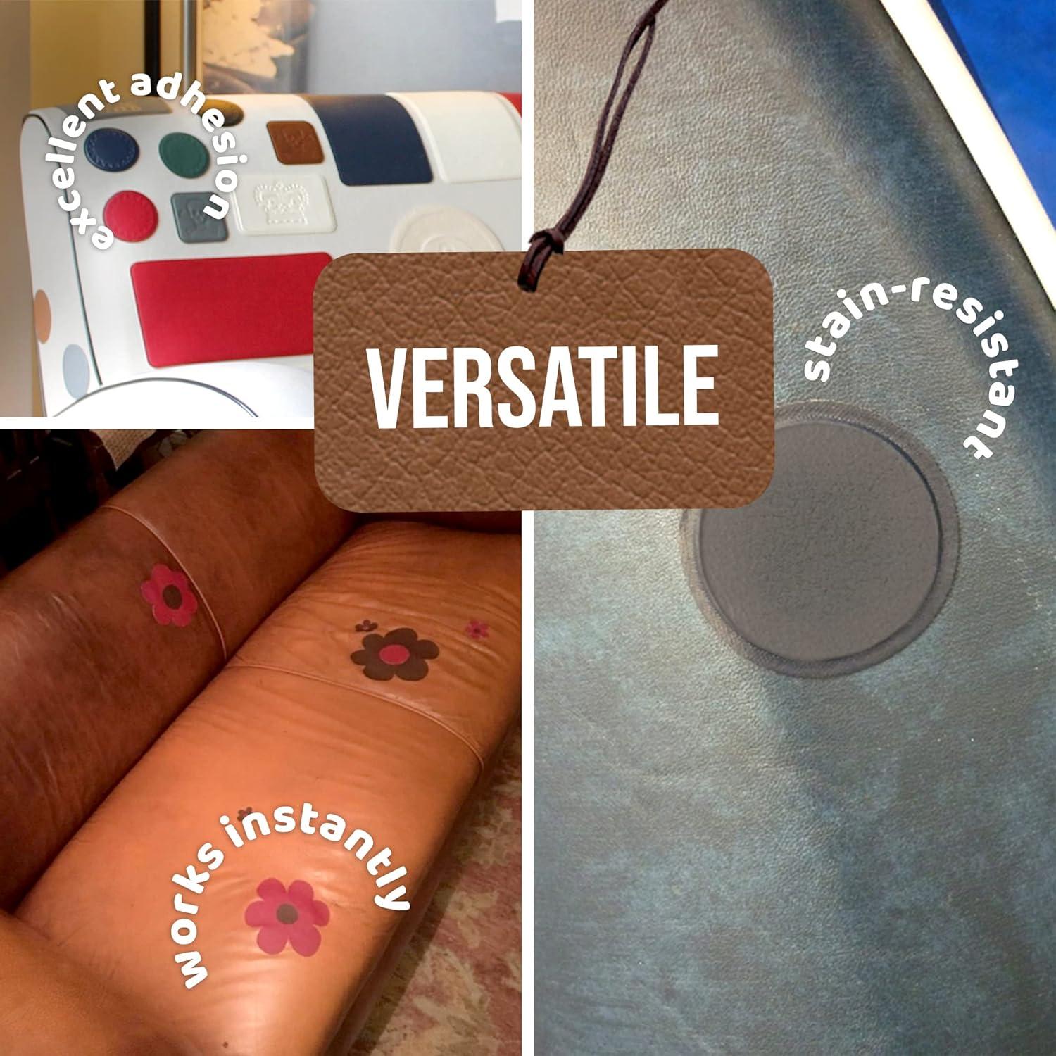 Parche de Reparación de Cuero MastaPlasta 5cm Negro Autoadhesivo