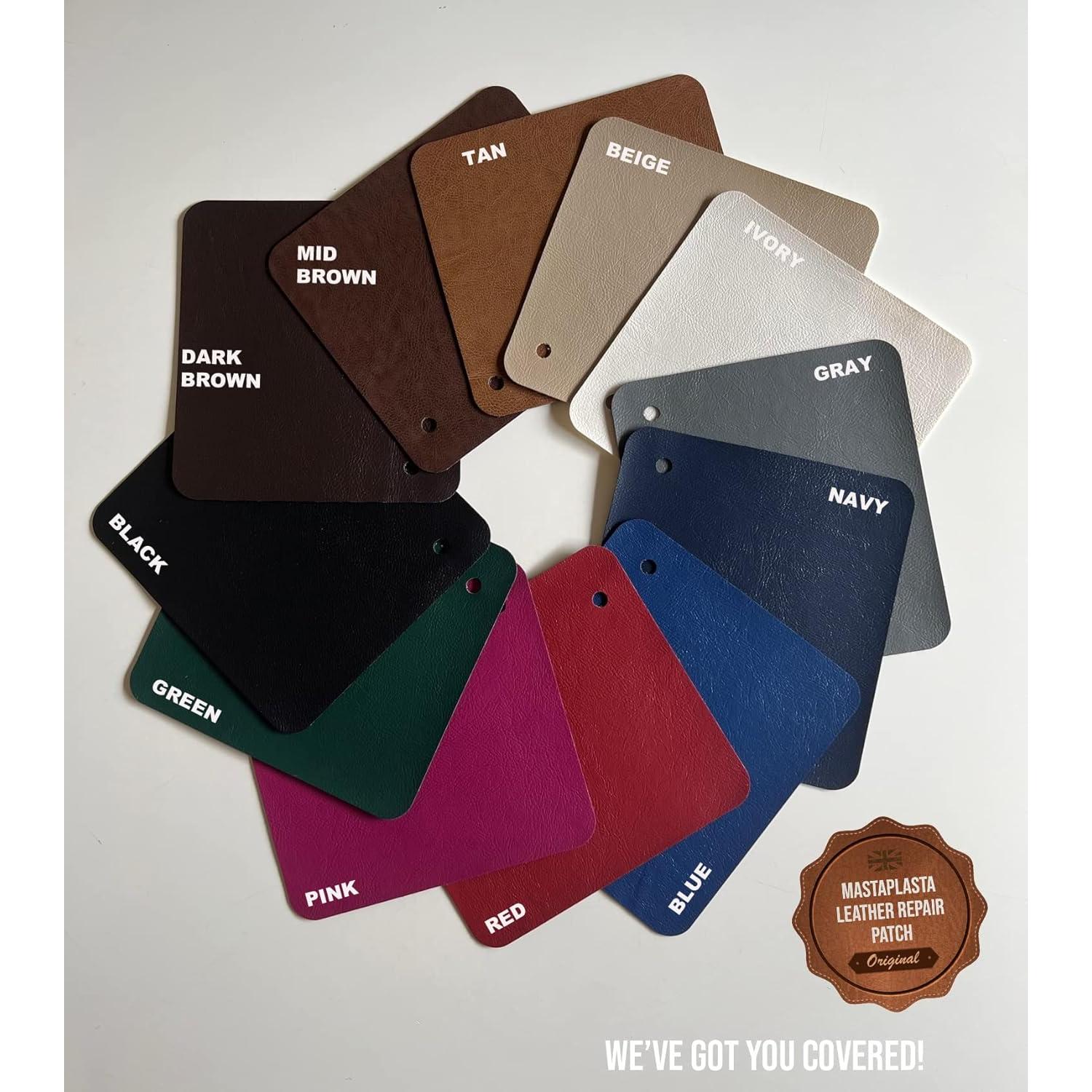 Parche de Reparación de Cuero MastaPlasta 5cm Negro Autoadhesivo