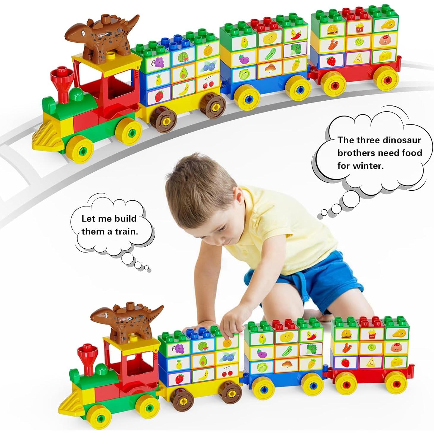 Bloques de Construcción Grandes Anpcso 116 Piezas Dinosaurios