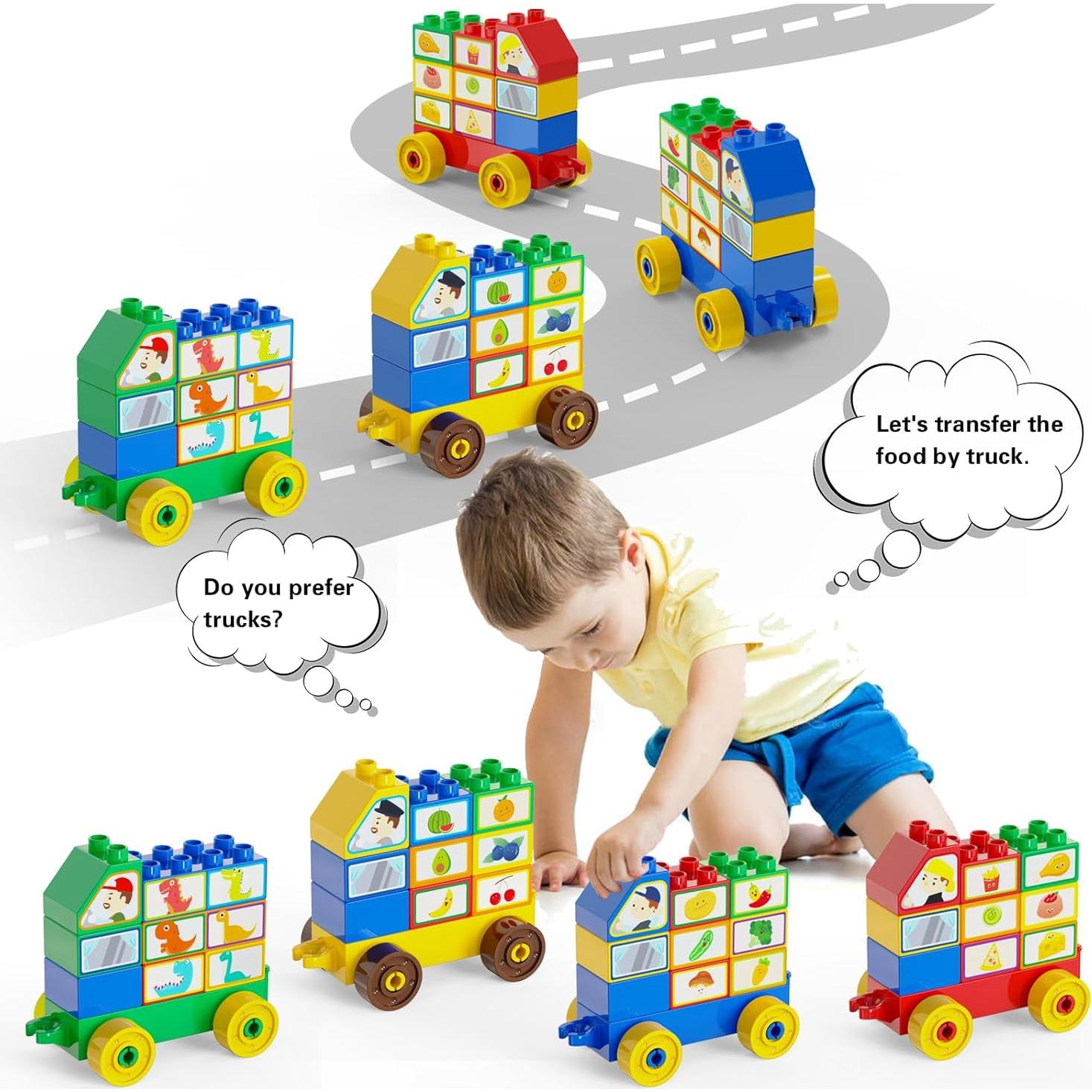 Bloques de Construcción Grandes Anpcso 116 Piezas Dinosaurios