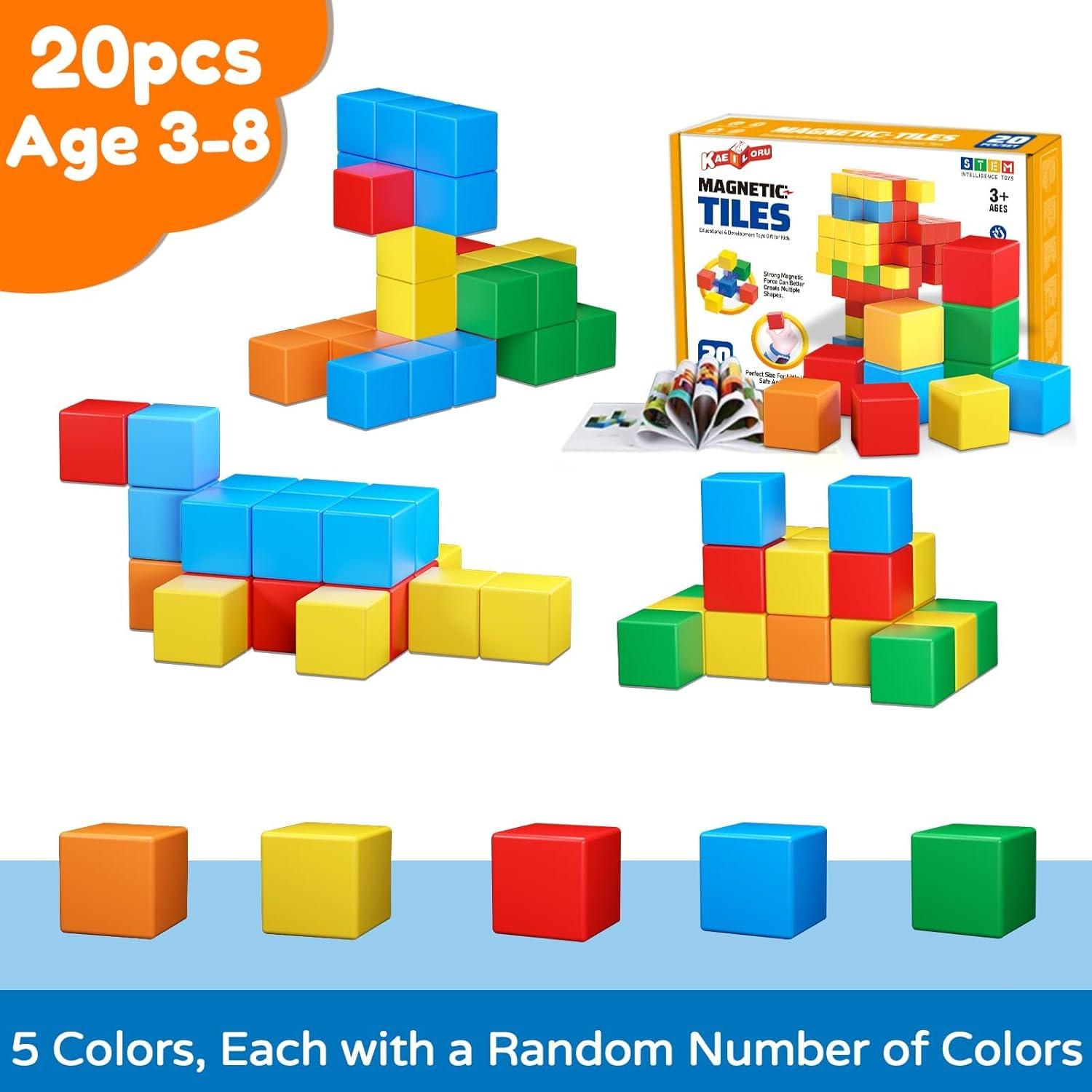 Bloques Magnéticos KAEILORU 4-8 Piezas 3-5 Años