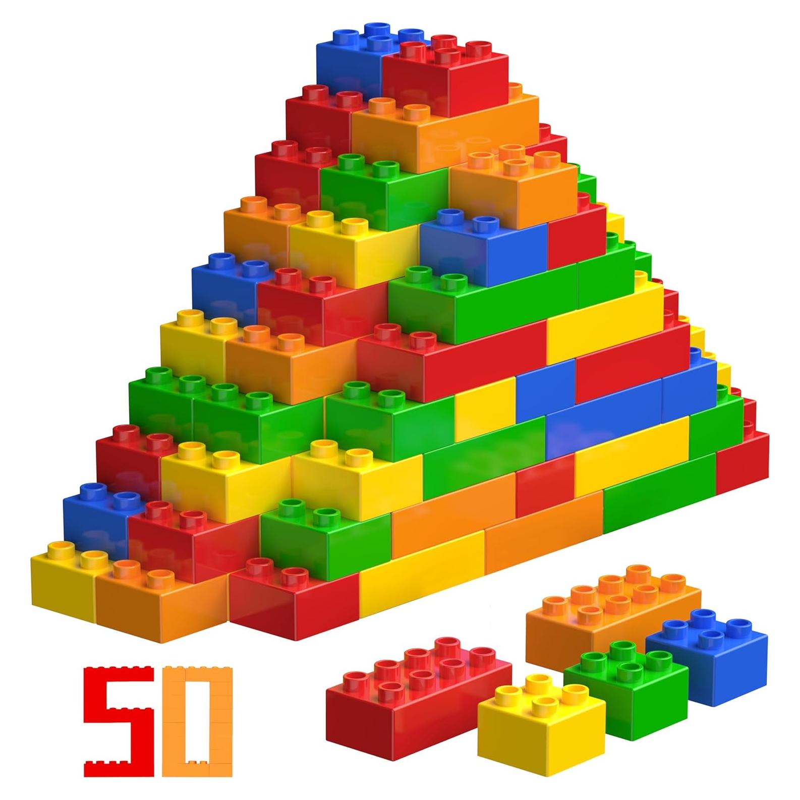 Bloques de Construcción WYSWYG 50 Piezas para Niños 3-5 Años