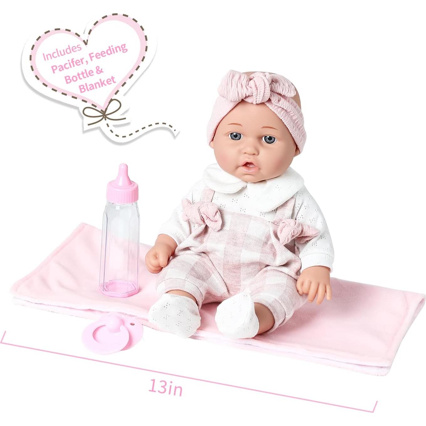 Muñeca de 30 cm Enjoyin con Ropa Rosa y Accesorios