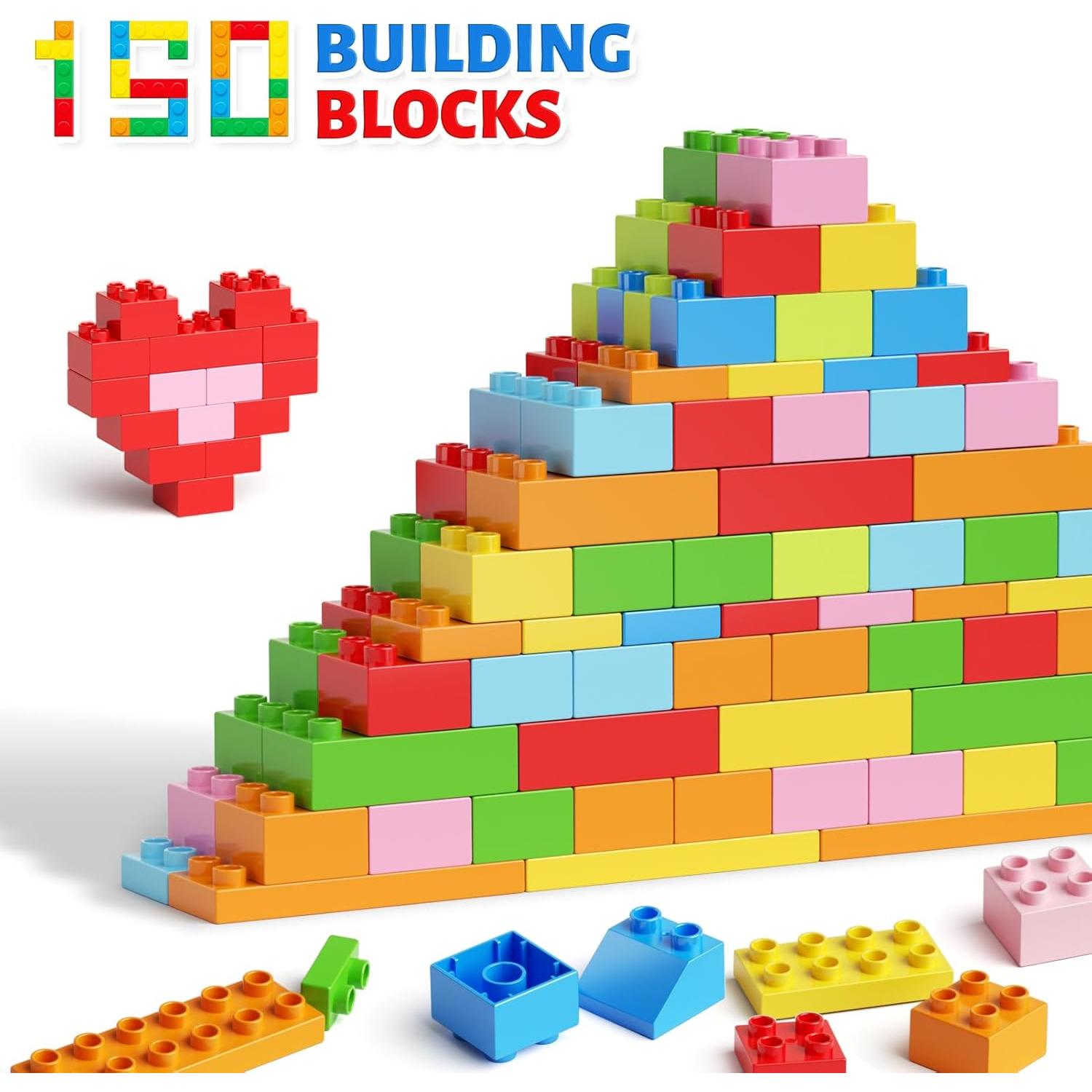 Bloques de Construcción Jumbo Burgkidz 150 Piezas con Caja