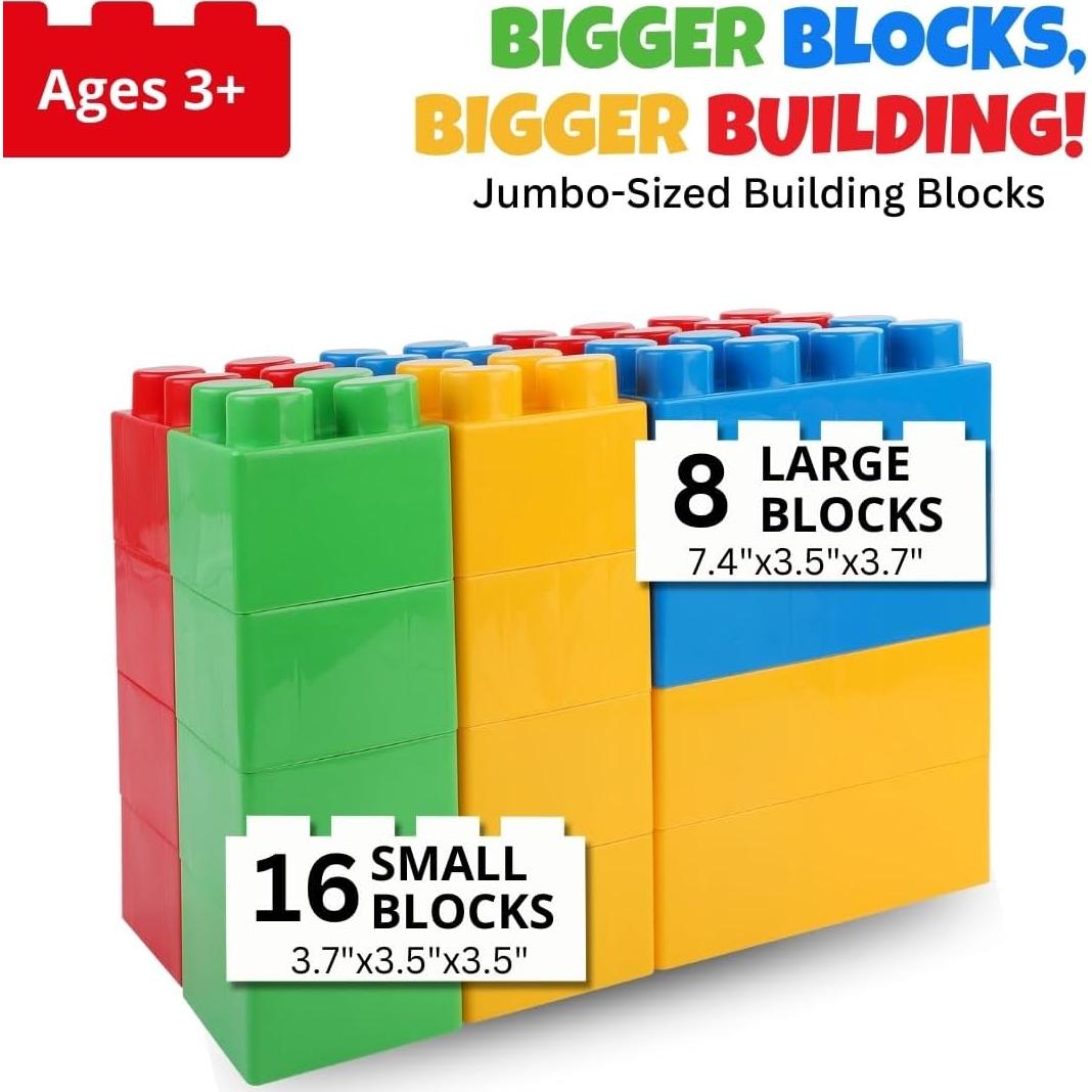 Juego de Bloques Gigantes Liberty Imports 24 Piezas para Niños