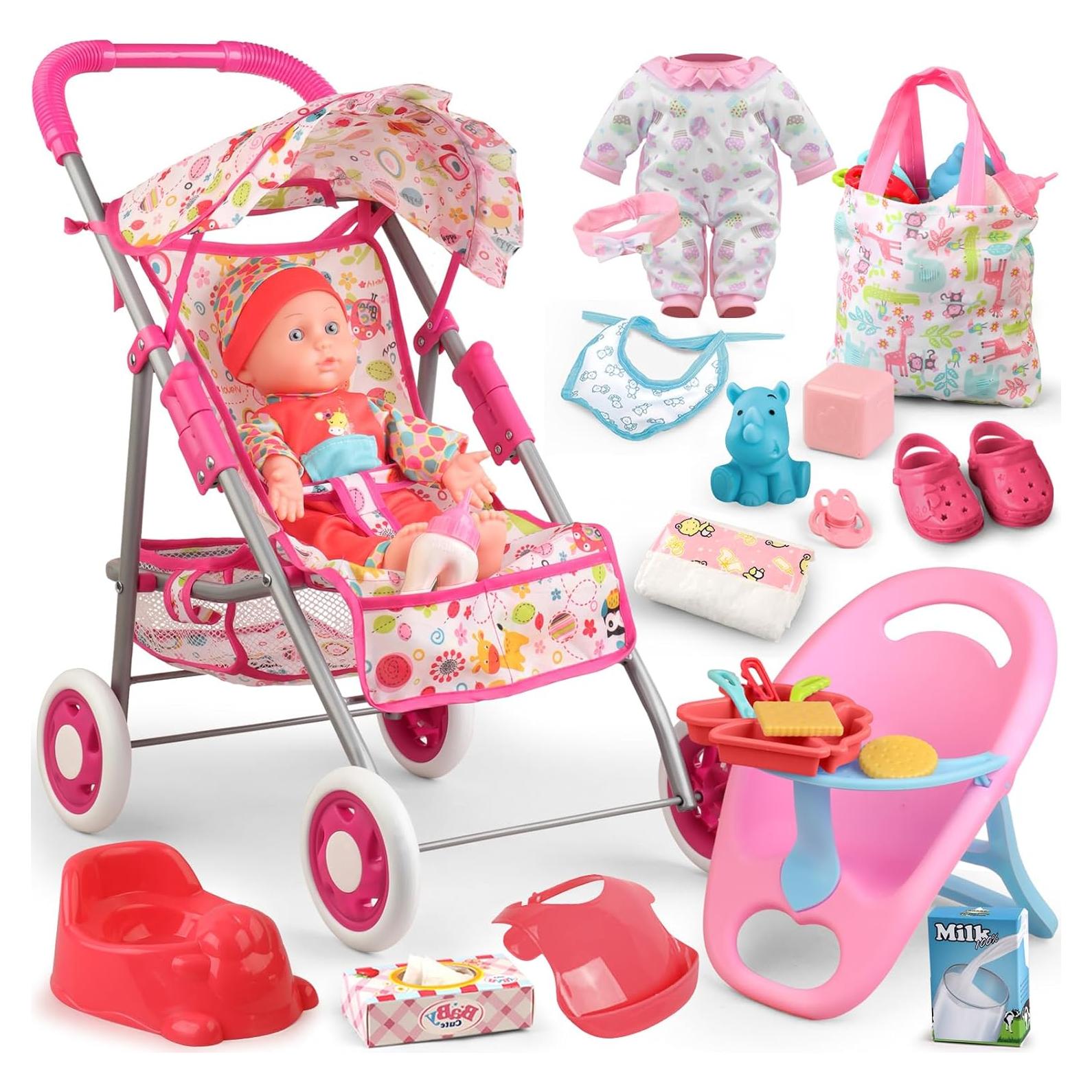 Juego de Carrito de Muñecas Shantou 31.75 cm 20 Accesorios