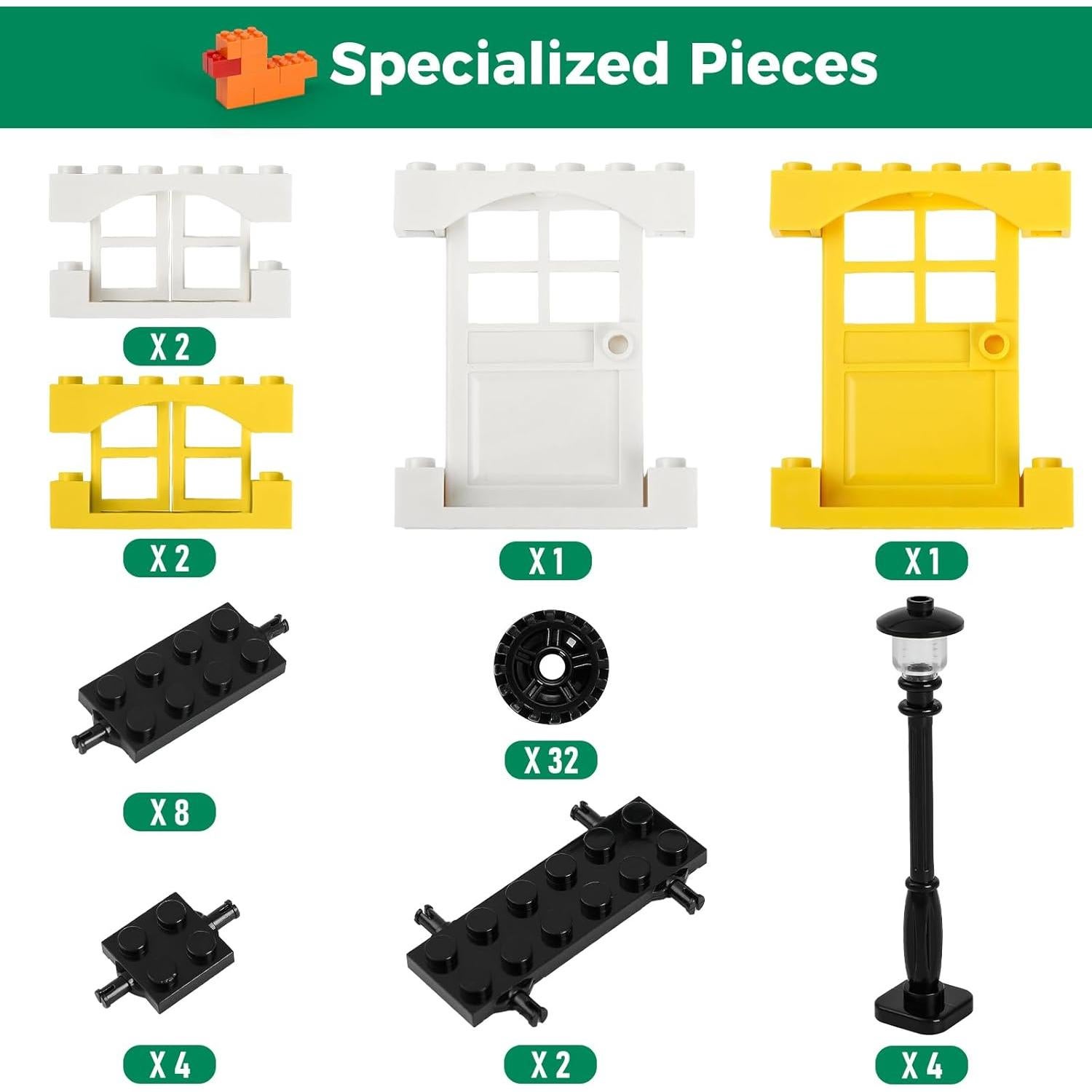 Bloques de Construcción HUIZDQ 1100 Piezas Multicolor