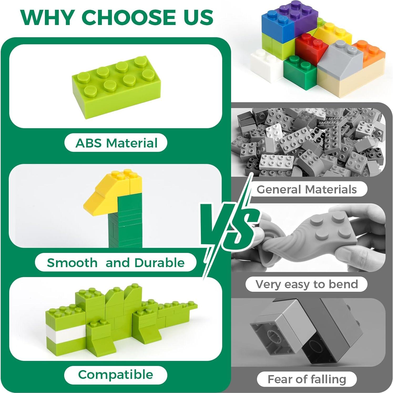 Bloques de Construcción HUIZDQ 1100 Piezas Multicolor