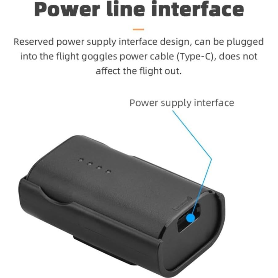 Soporte Clip Batería y Cable Alimentación Axisflying Gafas 2