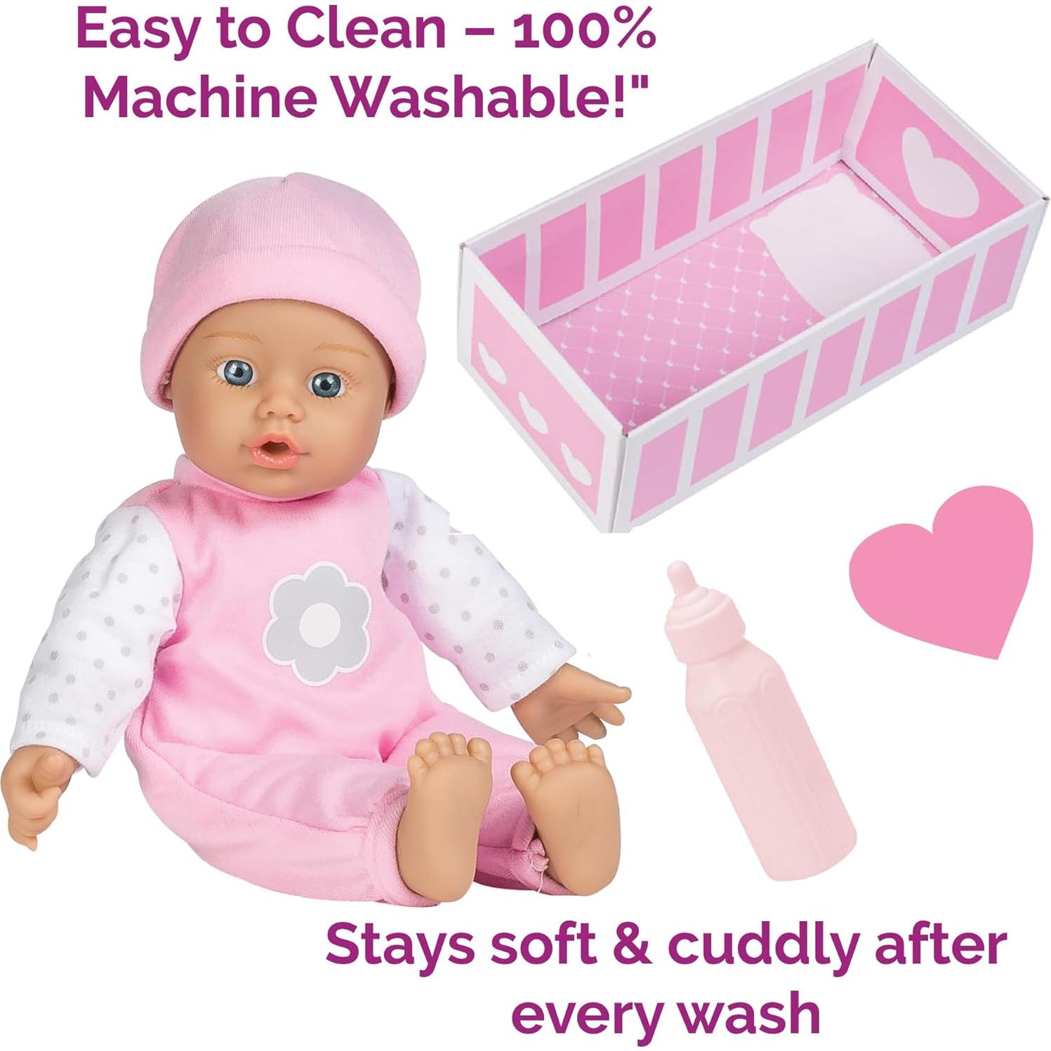 Muñeca de Bebé Suave Adora Sweet Baby 28 cm Rosa/Blanco