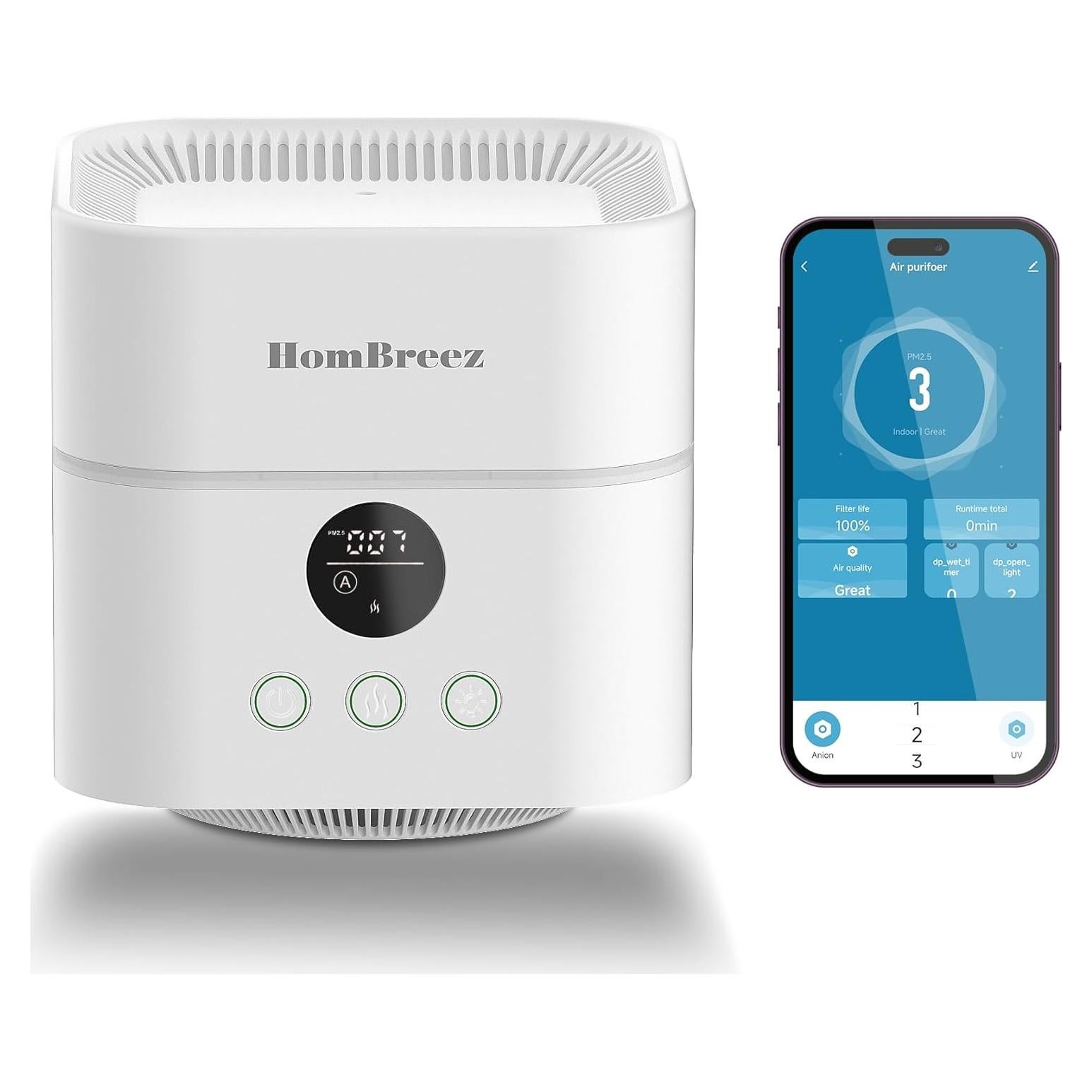 Purificador de Aire y Humidificador WG-03 con Filtro HEPA H13