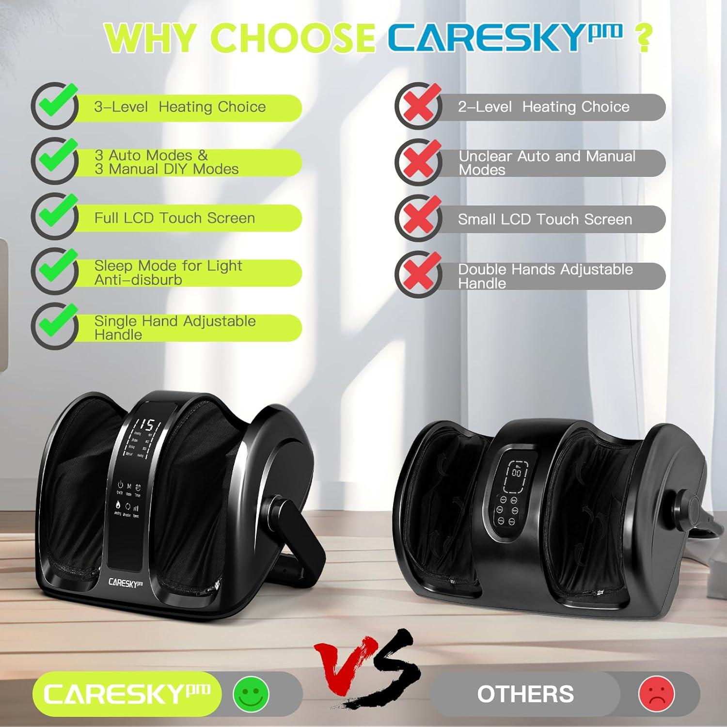 Masajeador de pies CARESKYpro FM801 con calor y 3 niveles