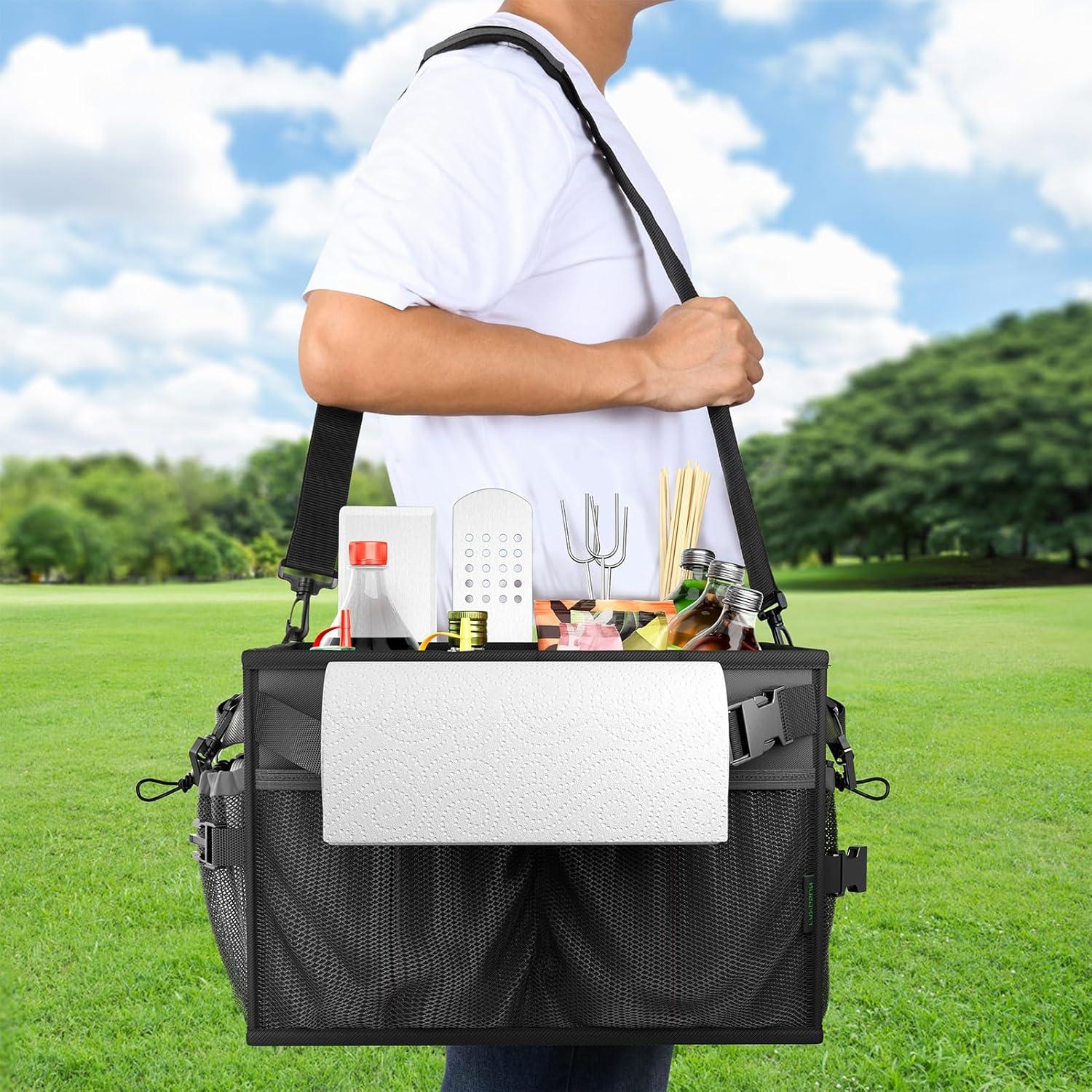 Caddy para Parrilla FANGSUN Negro, Organizador de BBQ 40.1x30cm