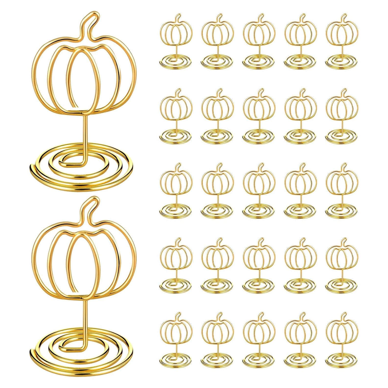 Soporte para fotos de calabaza dorada Rtteri 30 Pcs 5.08 cm