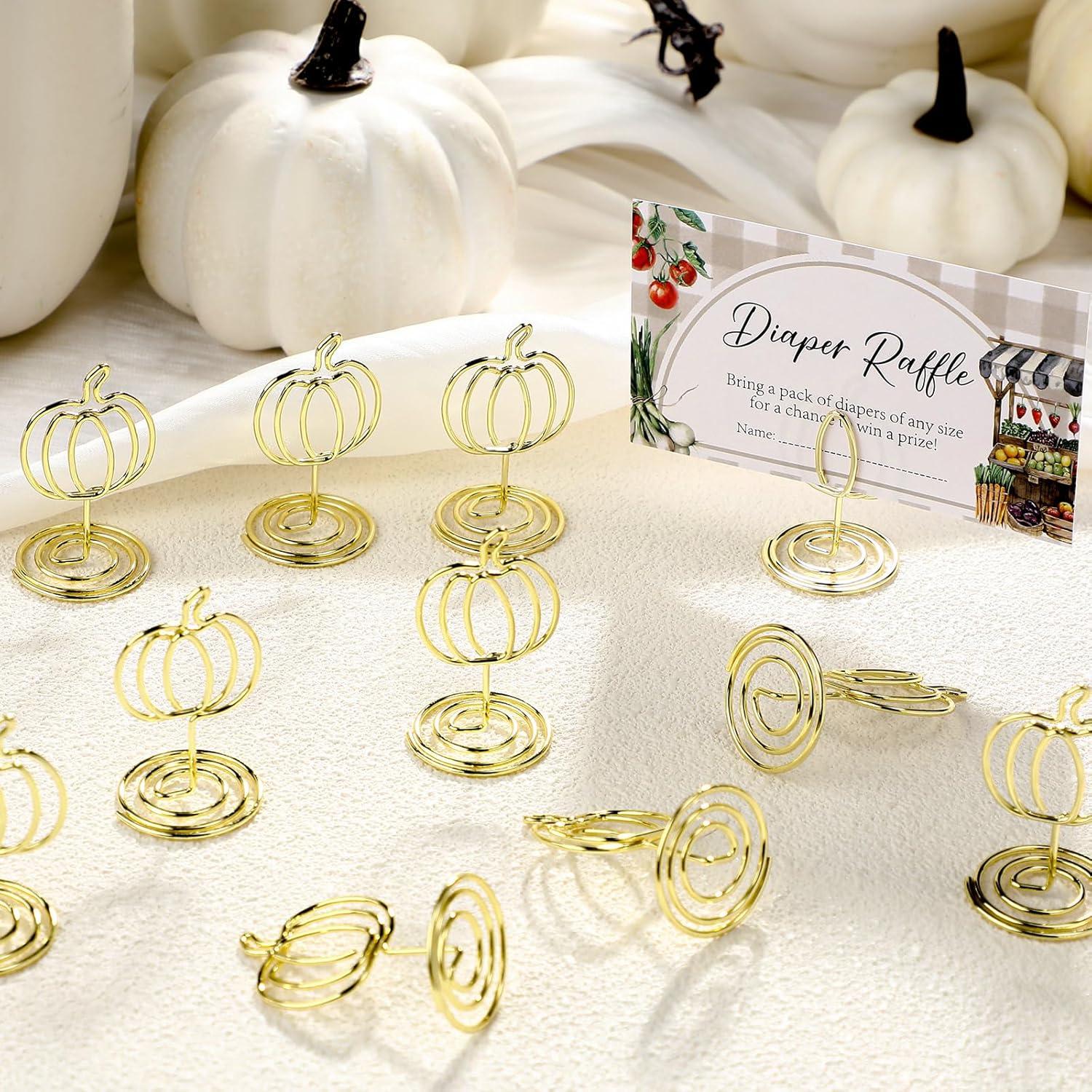 Soporte para fotos de calabaza dorada Rtteri 30 Pcs 5.08 cm