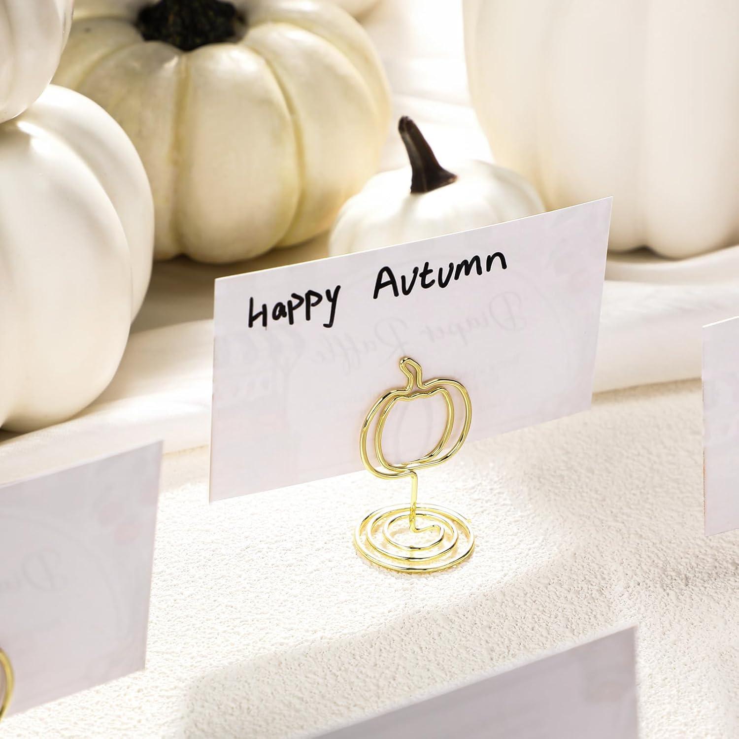 Soporte para fotos de calabaza dorada Rtteri 30 Pcs 5.08 cm