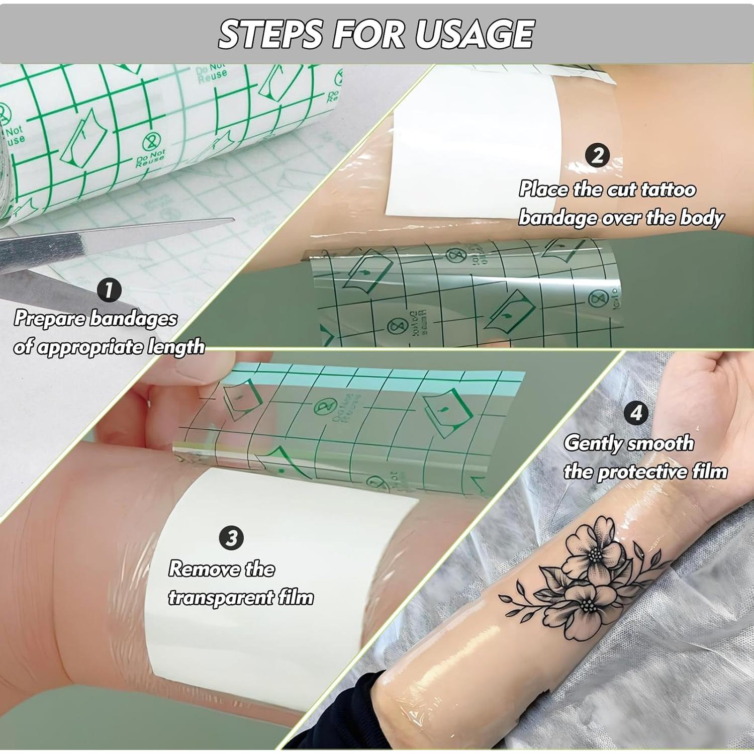 Vendaje de Cuidado Posterior para Tatuaje Rayyl 15cm x 1.83m