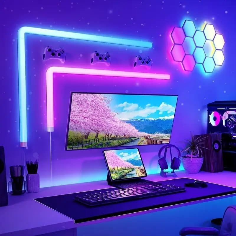 Juego de Barras de Luz LED RGB Inteligente 4 Piezas Control App