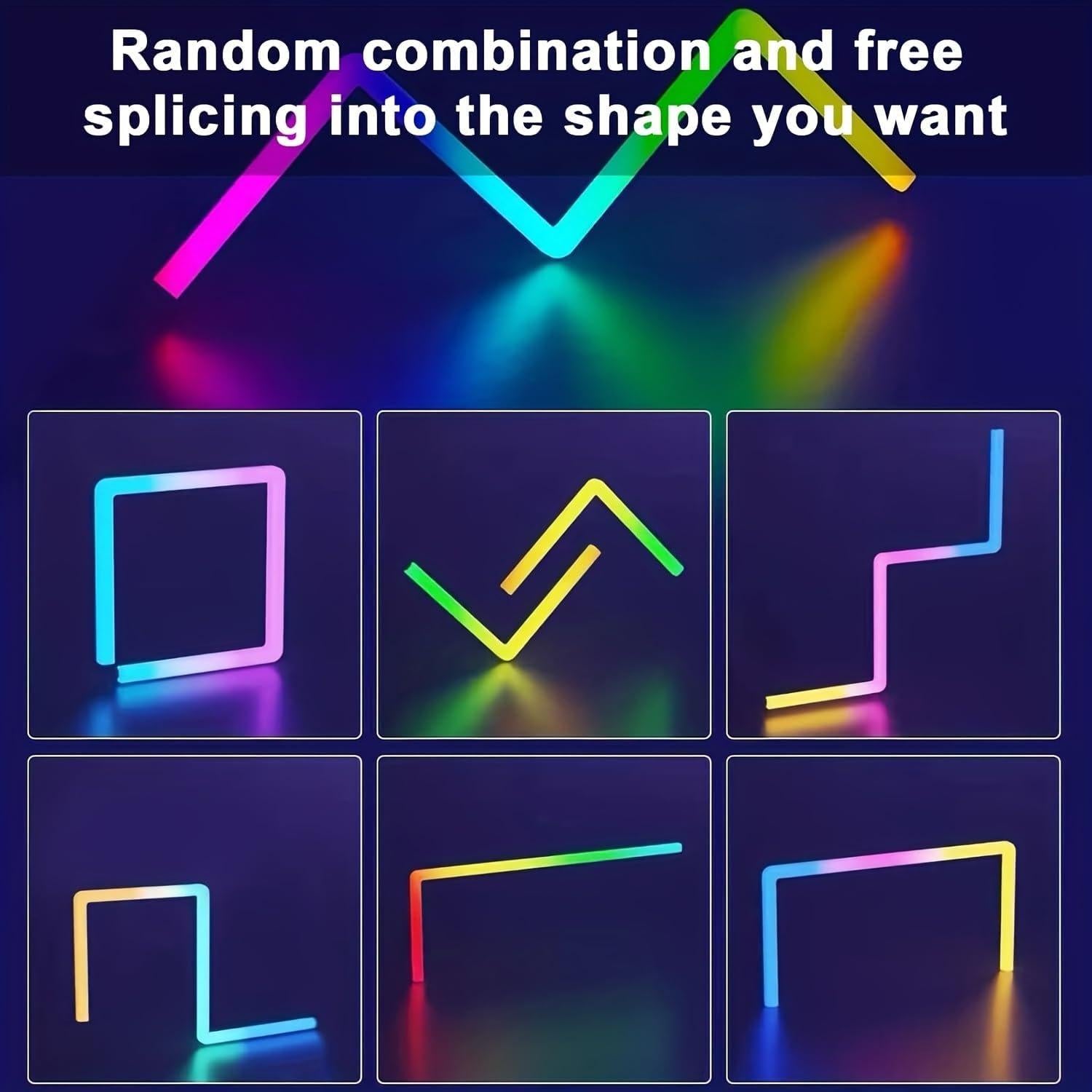 Juego de Barras de Luz LED RGB Inteligente 4 Piezas Control App