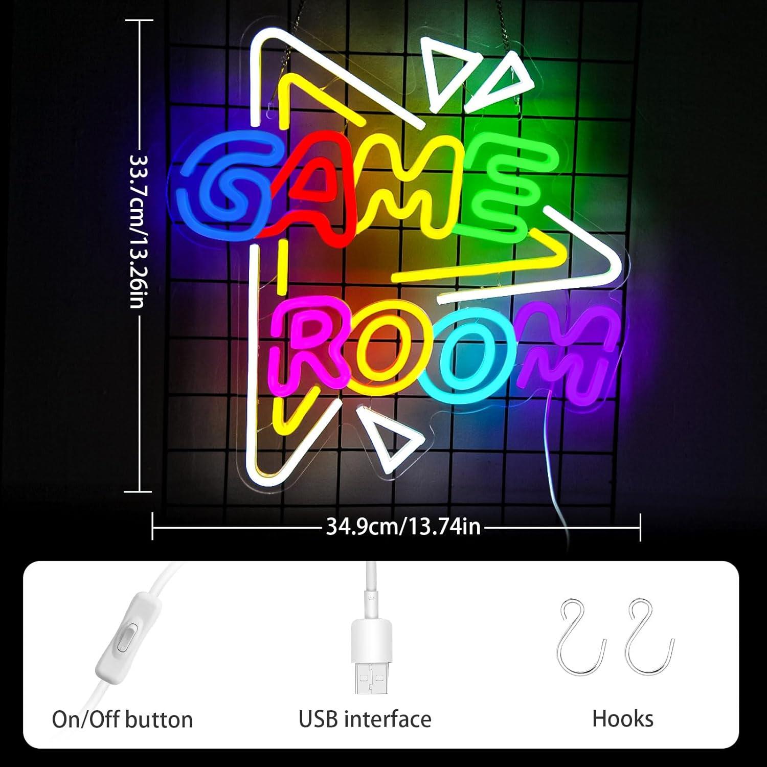 Luz de Neón Gamer Gevbay 35x34.9 cm Decoración Pared