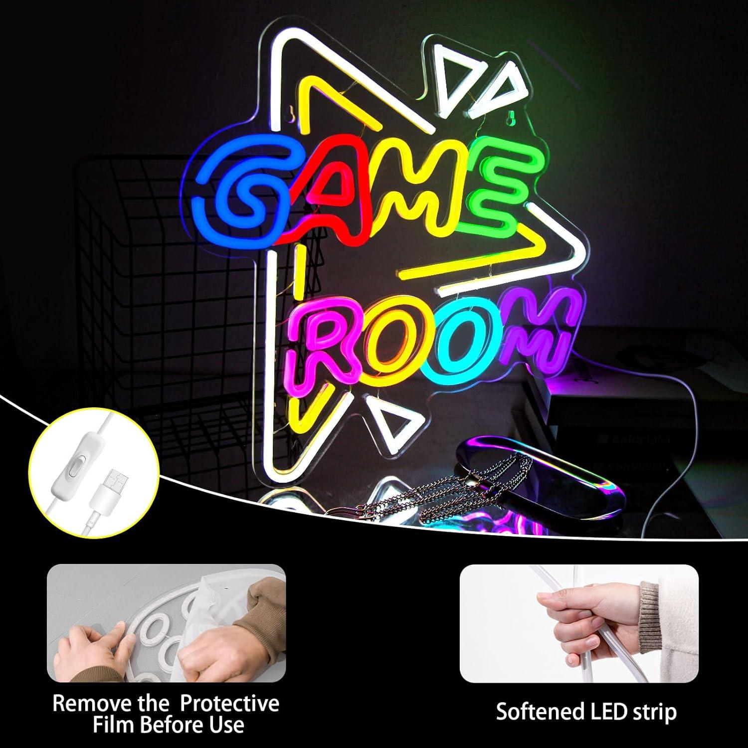 Luz de Neón Gamer Gevbay 35x34.9 cm Decoración Pared