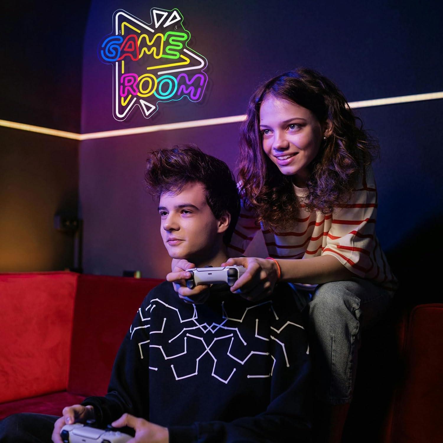 Luz de Neón Gamer Gevbay 35x34.9 cm Decoración Pared