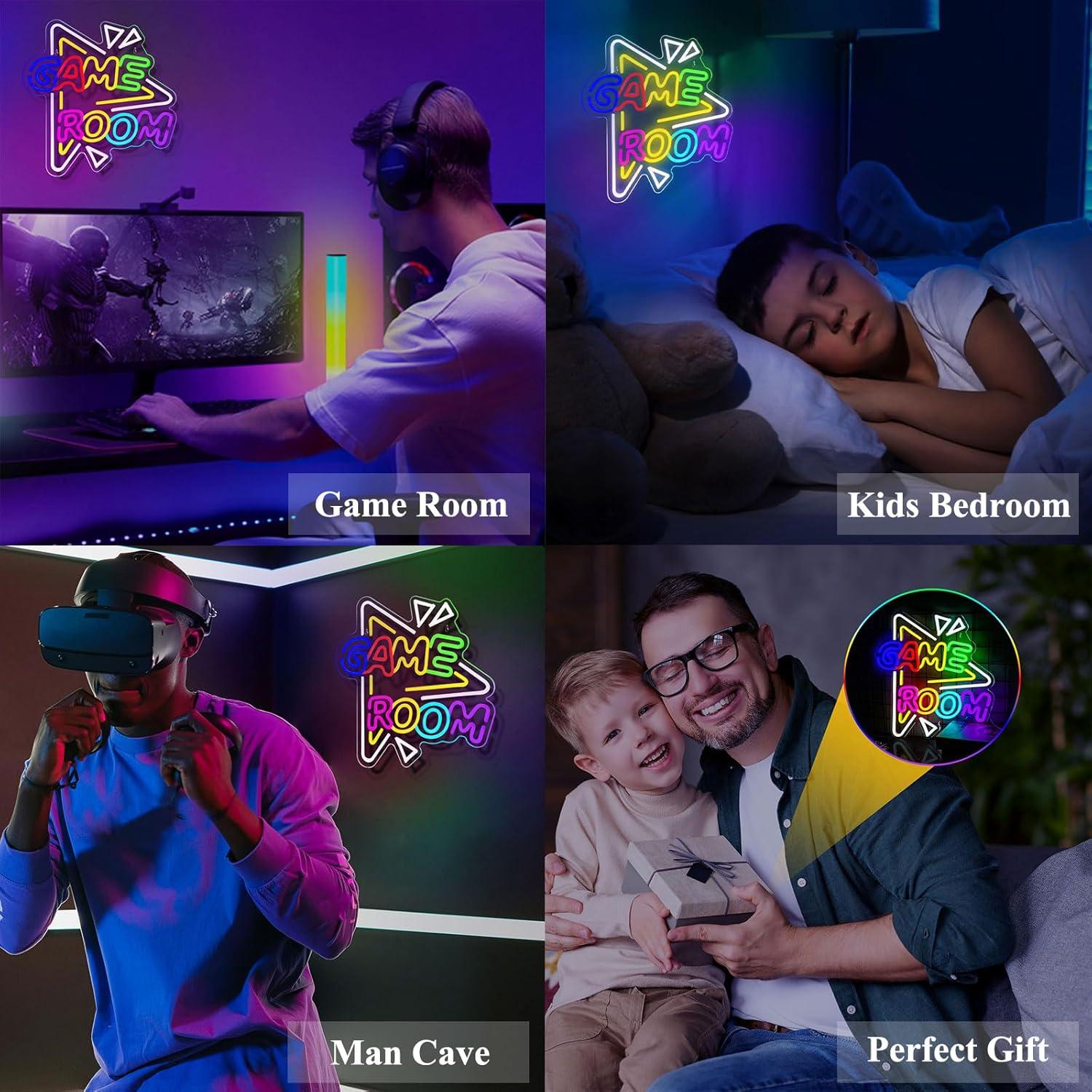 Luz de Neón Gamer Gevbay 35x34.9 cm Decoración Pared