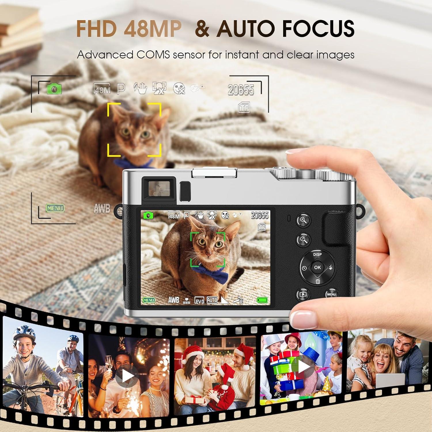 Cámara Digital 4K HICSHON DC202L-AF 48MP Zoom 16x