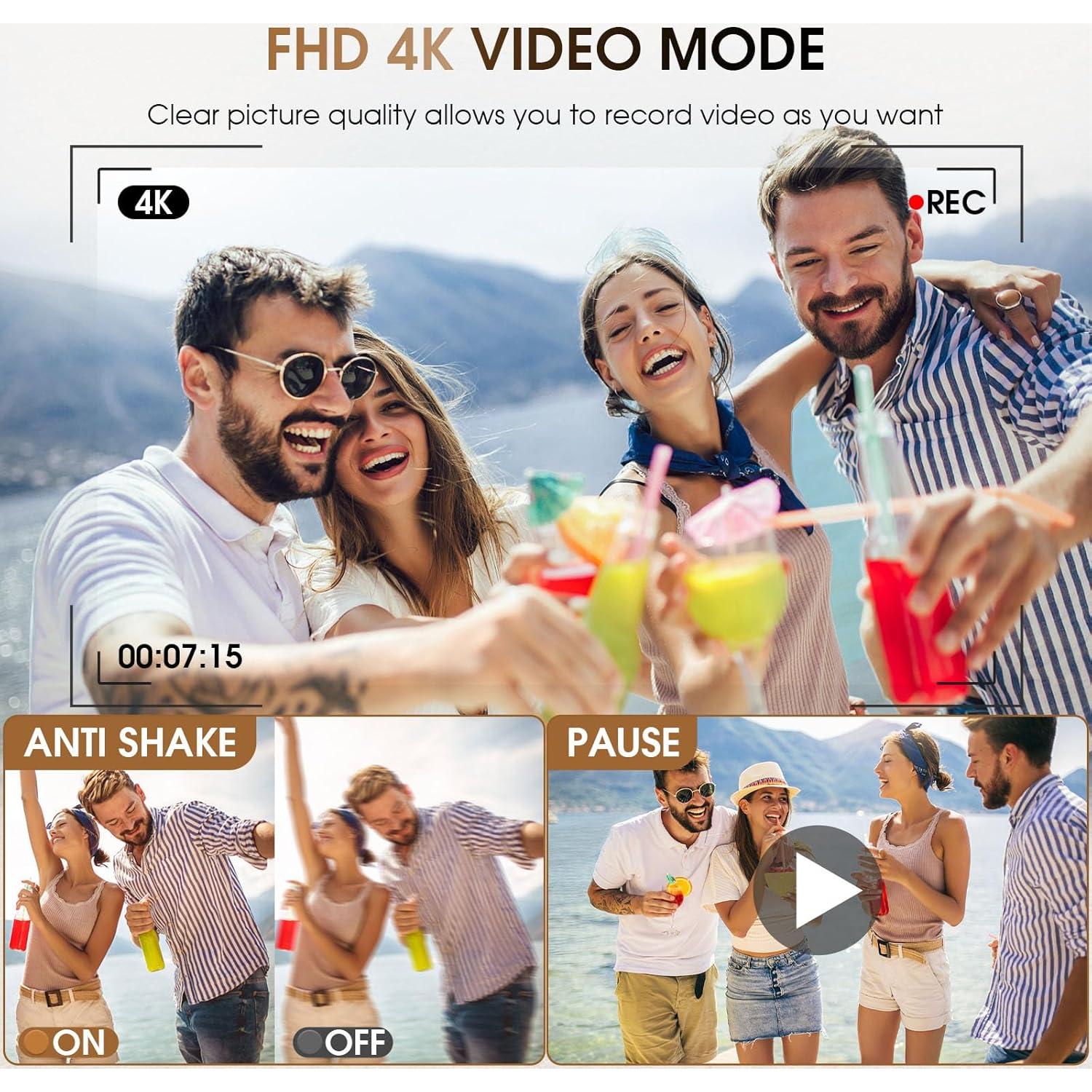 Cámara Digital 4K HICSHON DC202L-AF 48MP Zoom 16x