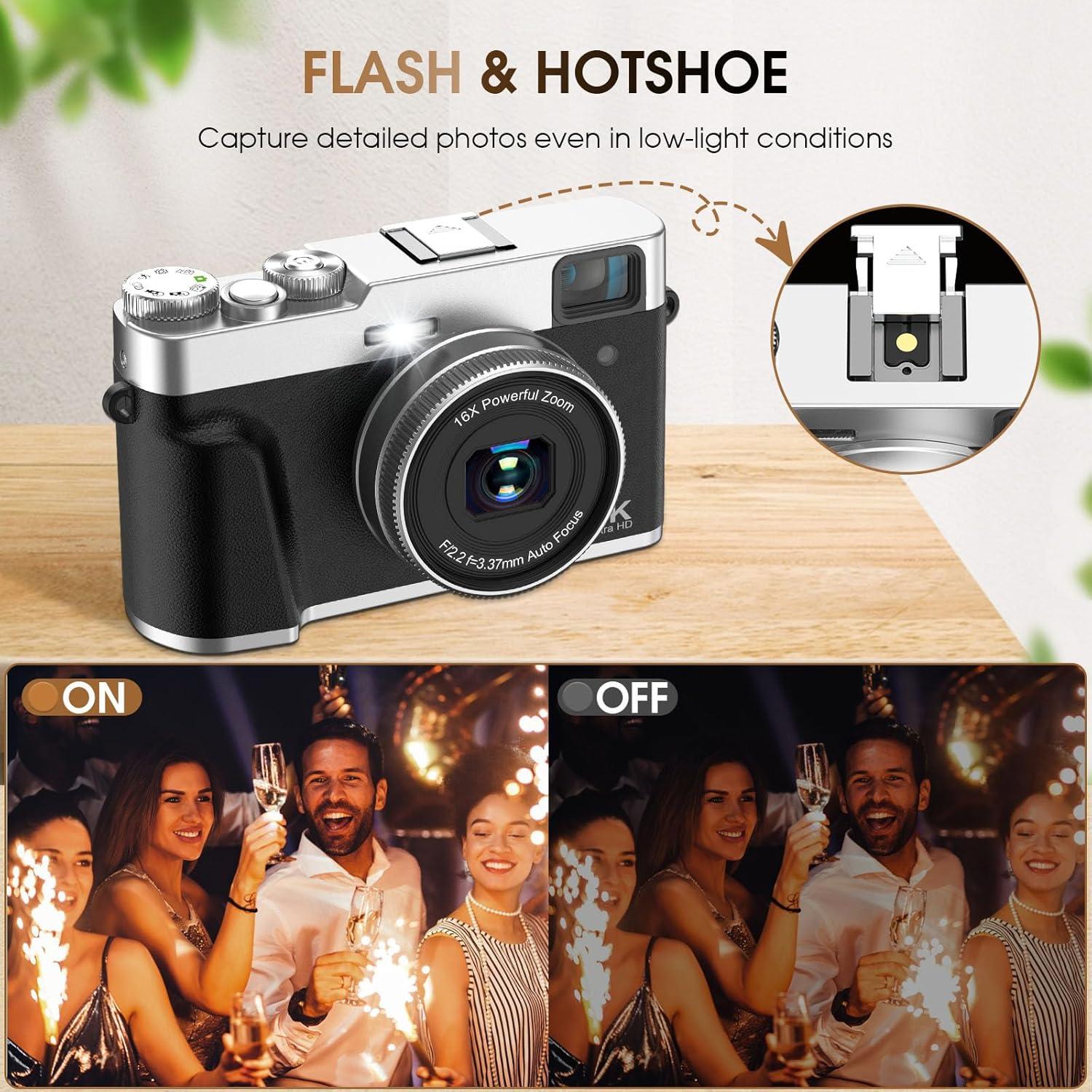 Cámara Digital 4K HICSHON DC202L-AF 48MP Zoom 16x