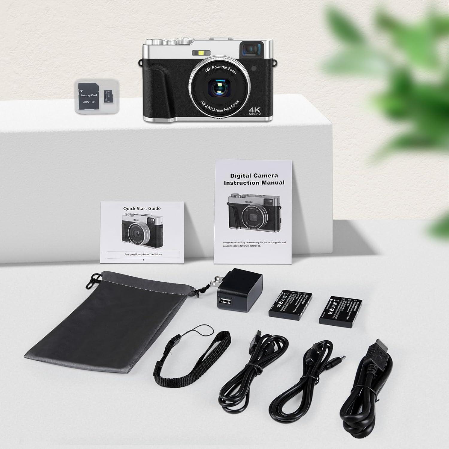 Cámara Digital 4K HICSHON DC202L-AF 48MP Zoom 16x