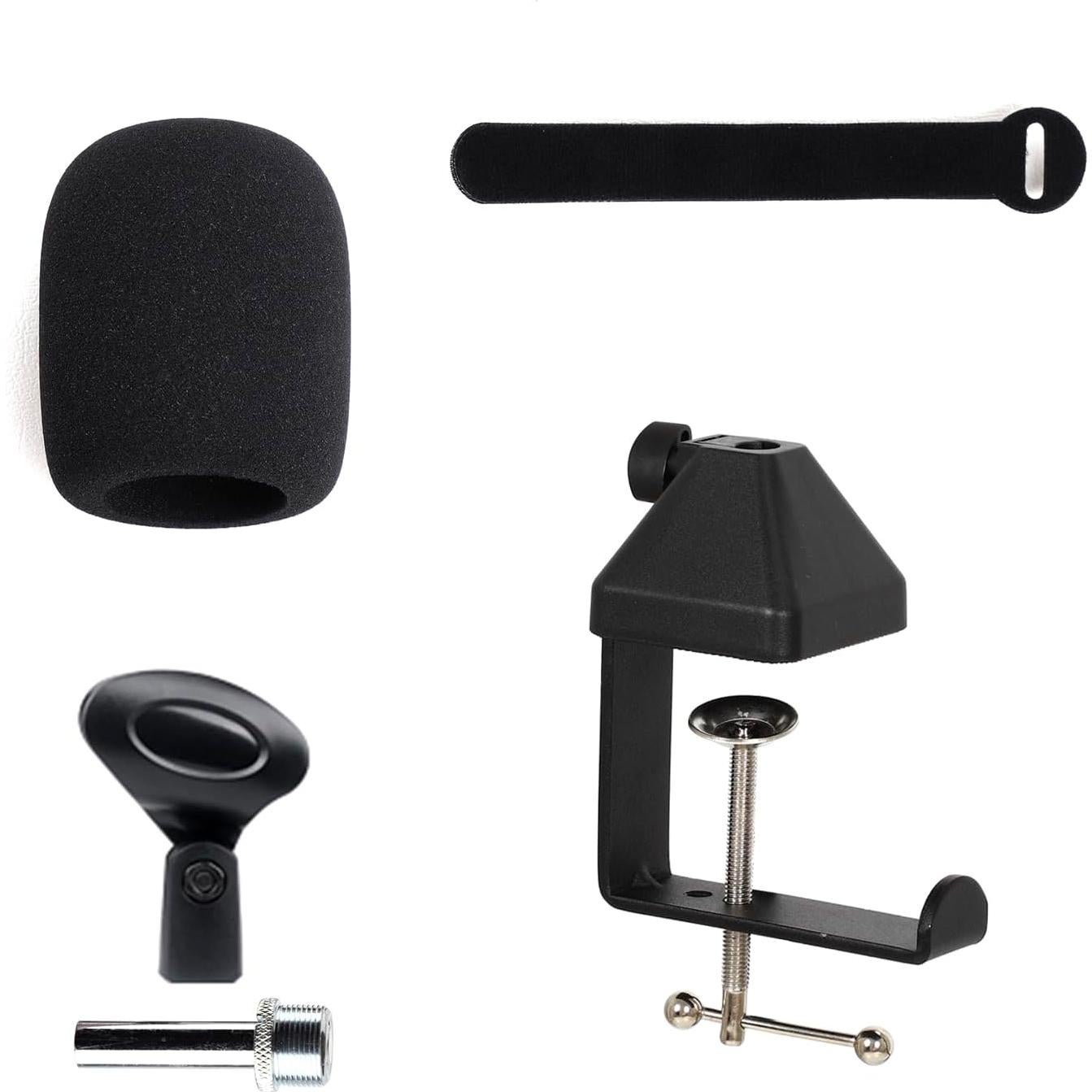 Soporte de Micrófono Rosa Cicano con Brazo Ajustable y Abrazadera