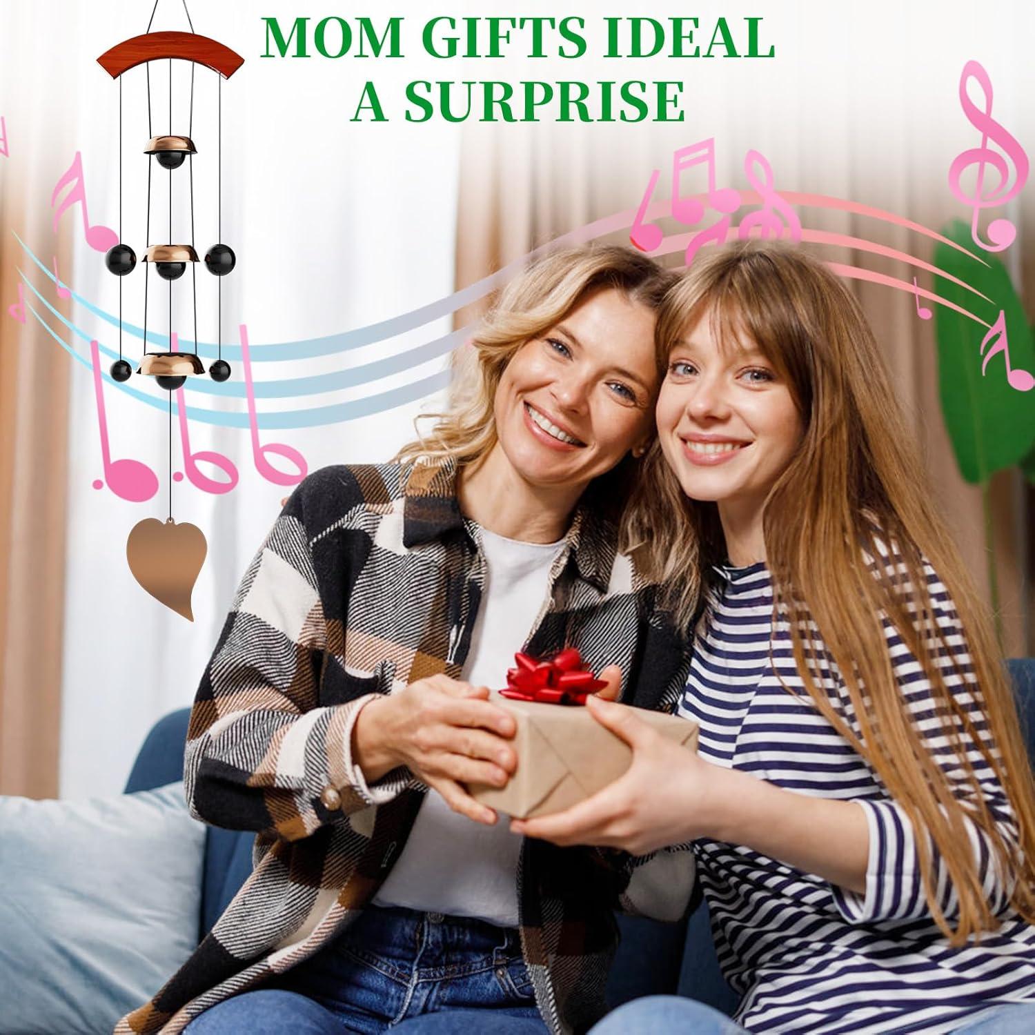 Campana de Viento de Cobre Rojo 66 cm Coobest para Jardín