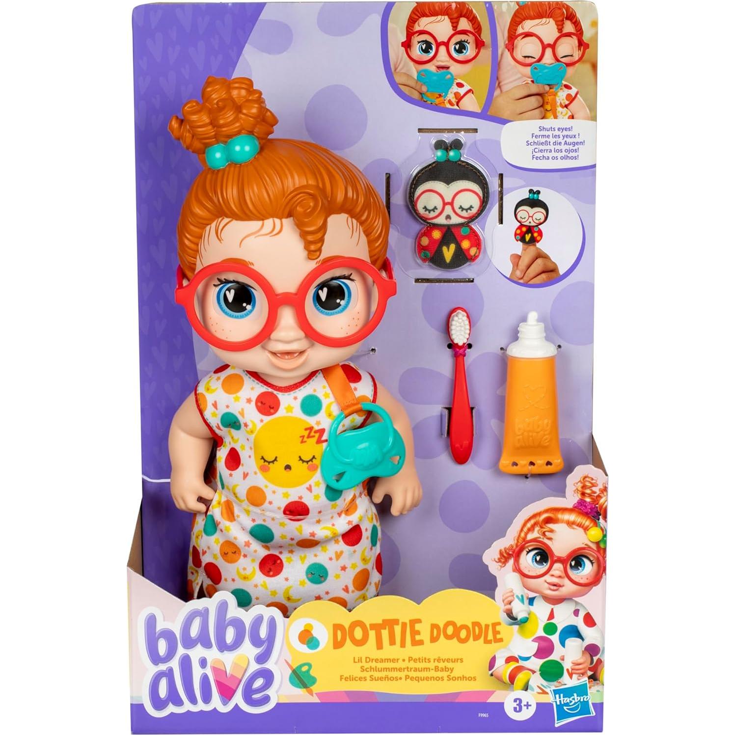 Muñeca Dormilona Baby Alive Dottie Doodle 28 cm Juguete