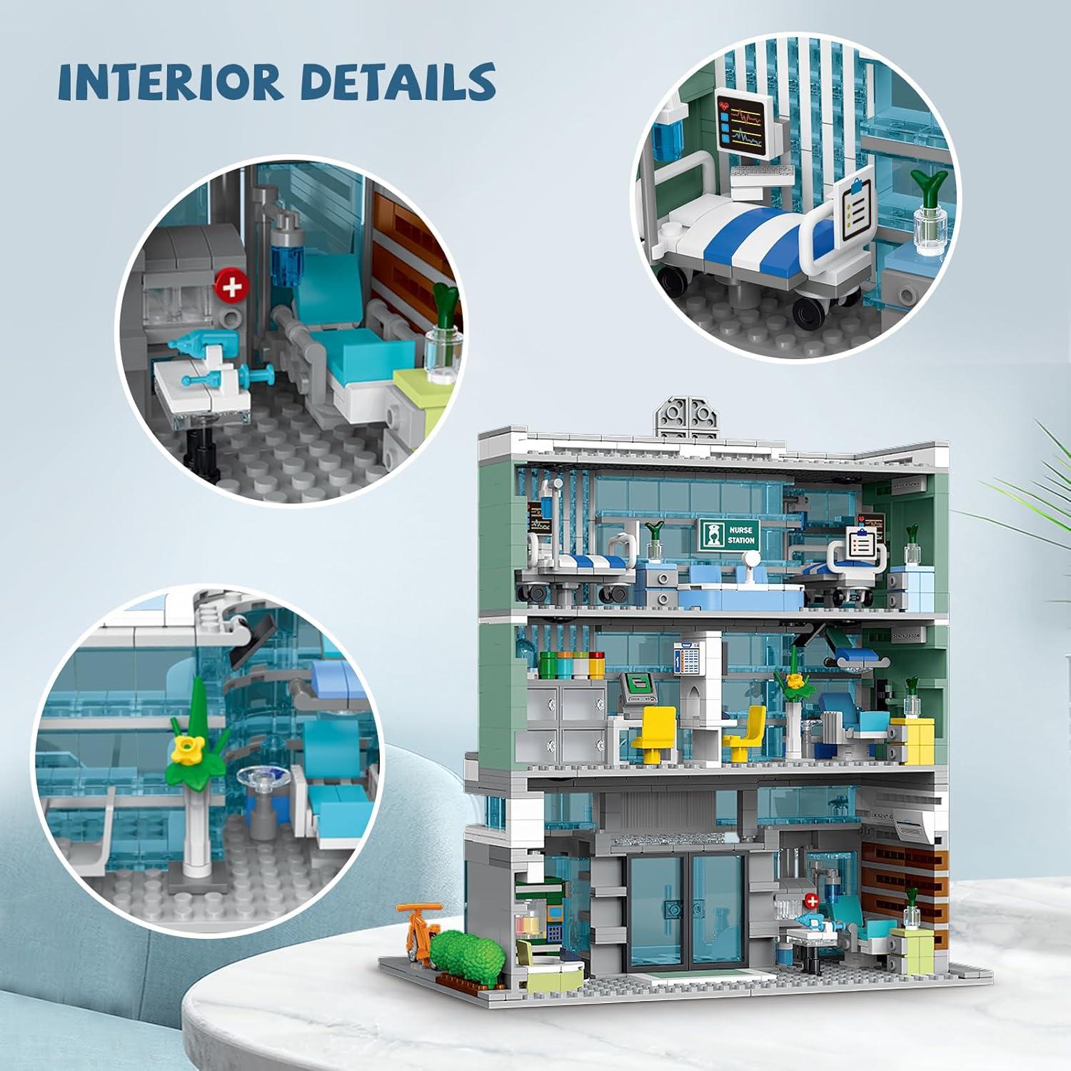 Juego de Construcción Hospitalario Moke con Iluminación LED 1350 Piezas