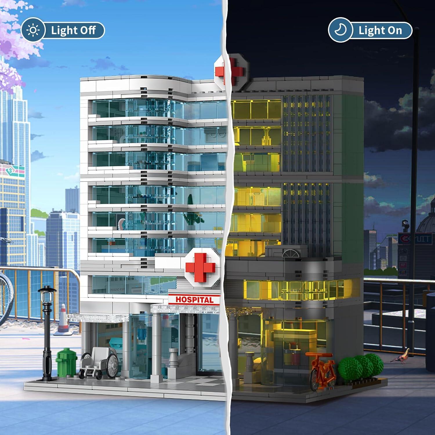 Juego de Construcción Hospitalario Moke con Iluminación LED 1350 Piezas