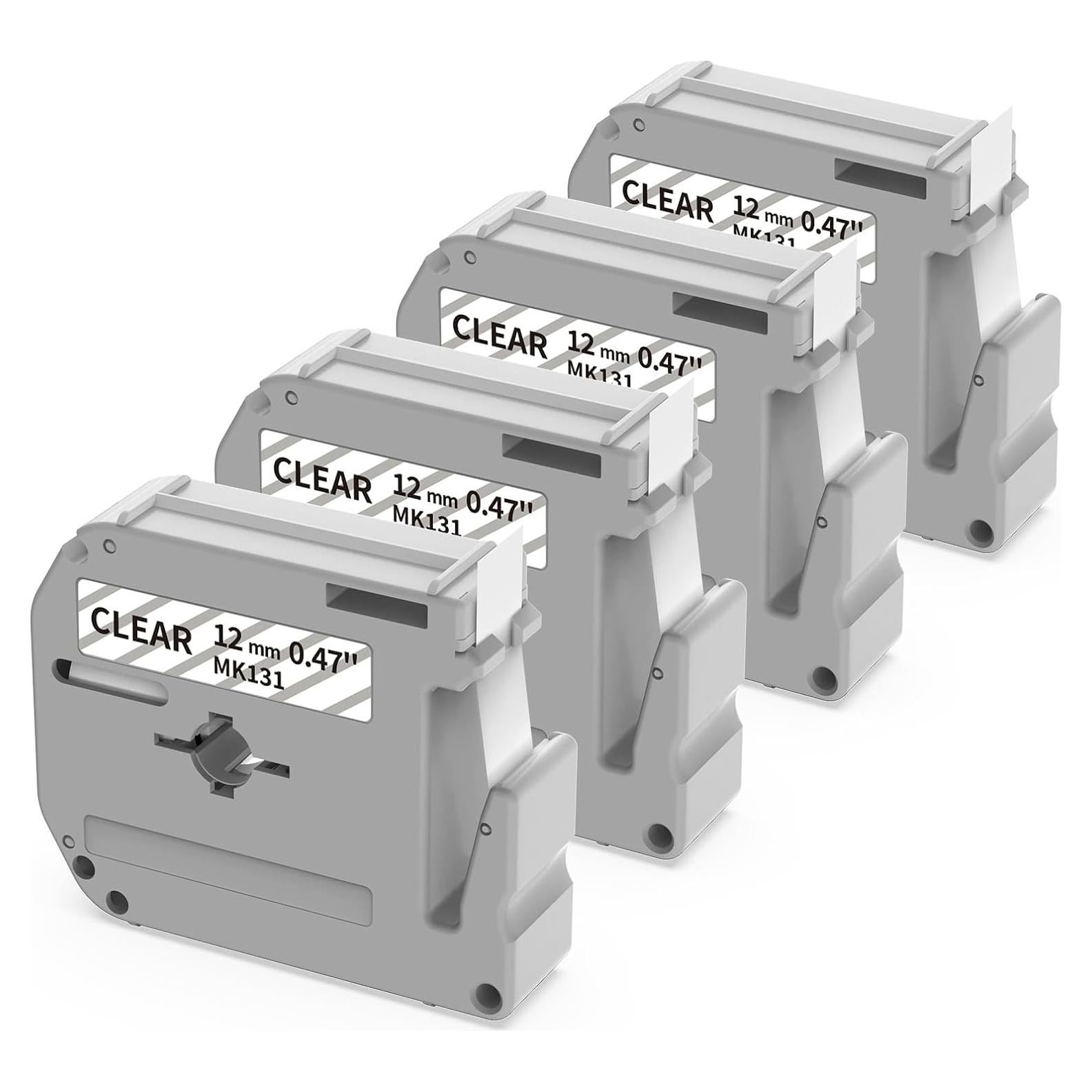 Cinta Transparente COLORWING MK-131 12mm 4 Cartuchos Compatibles