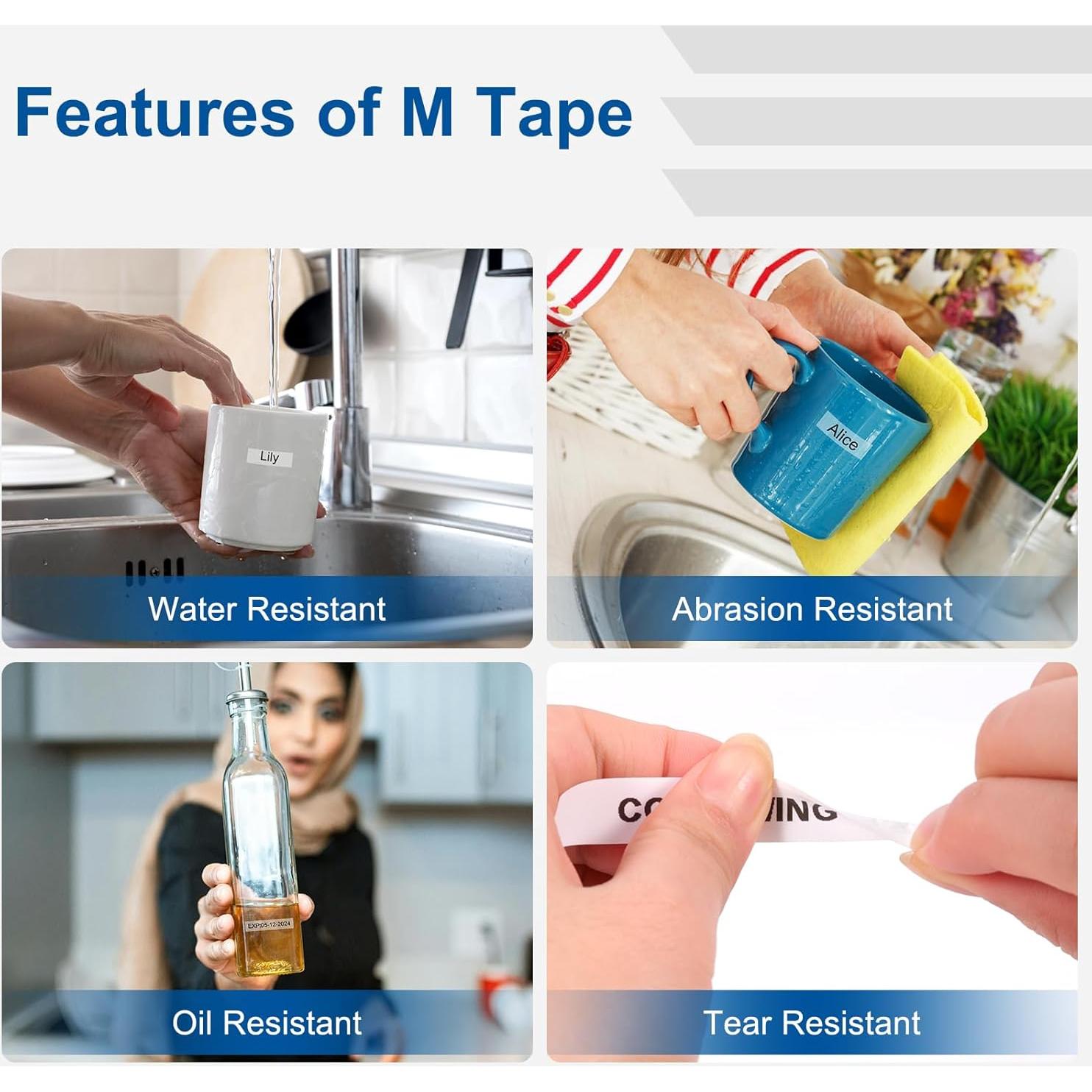 Cinta Transparente COLORWING MK-131 12mm 4 Cartuchos Compatibles