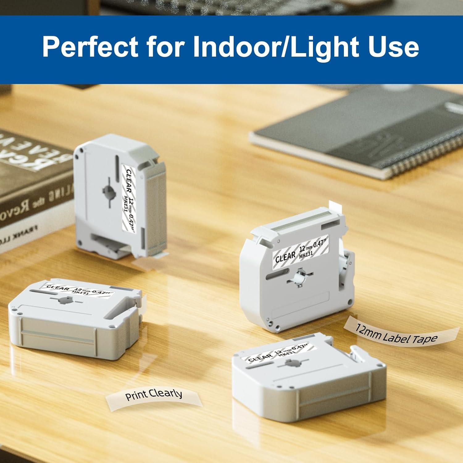 Cinta Transparente COLORWING MK-131 12mm 4 Cartuchos Compatibles