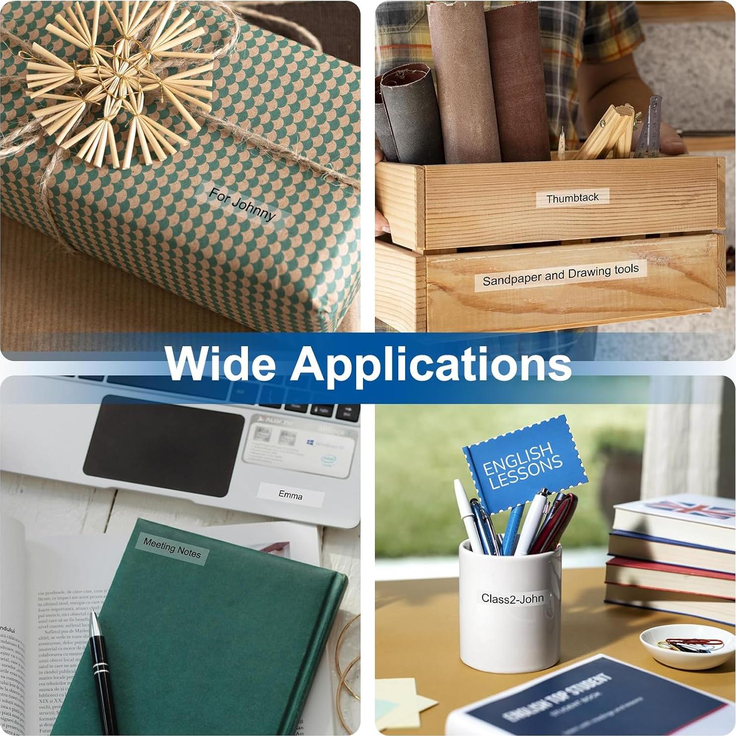 Cinta Transparente COLORWING MK-131 12mm 4 Cartuchos Compatibles