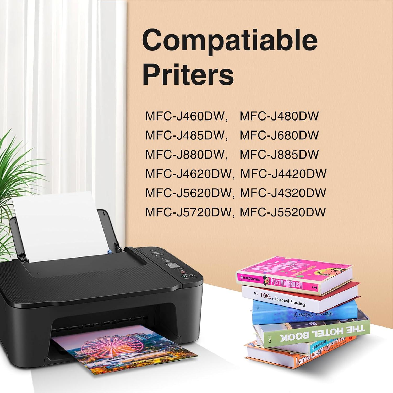 LC203 Ink Cartridges Repalcement for Brother LC203XL LC201 Ink for Brother MFC-J480DW Ink Cartridges Compatile with Brother MFC-J485DW MFC-J4420DW MFC-J4620DW Printer, 10 Packs