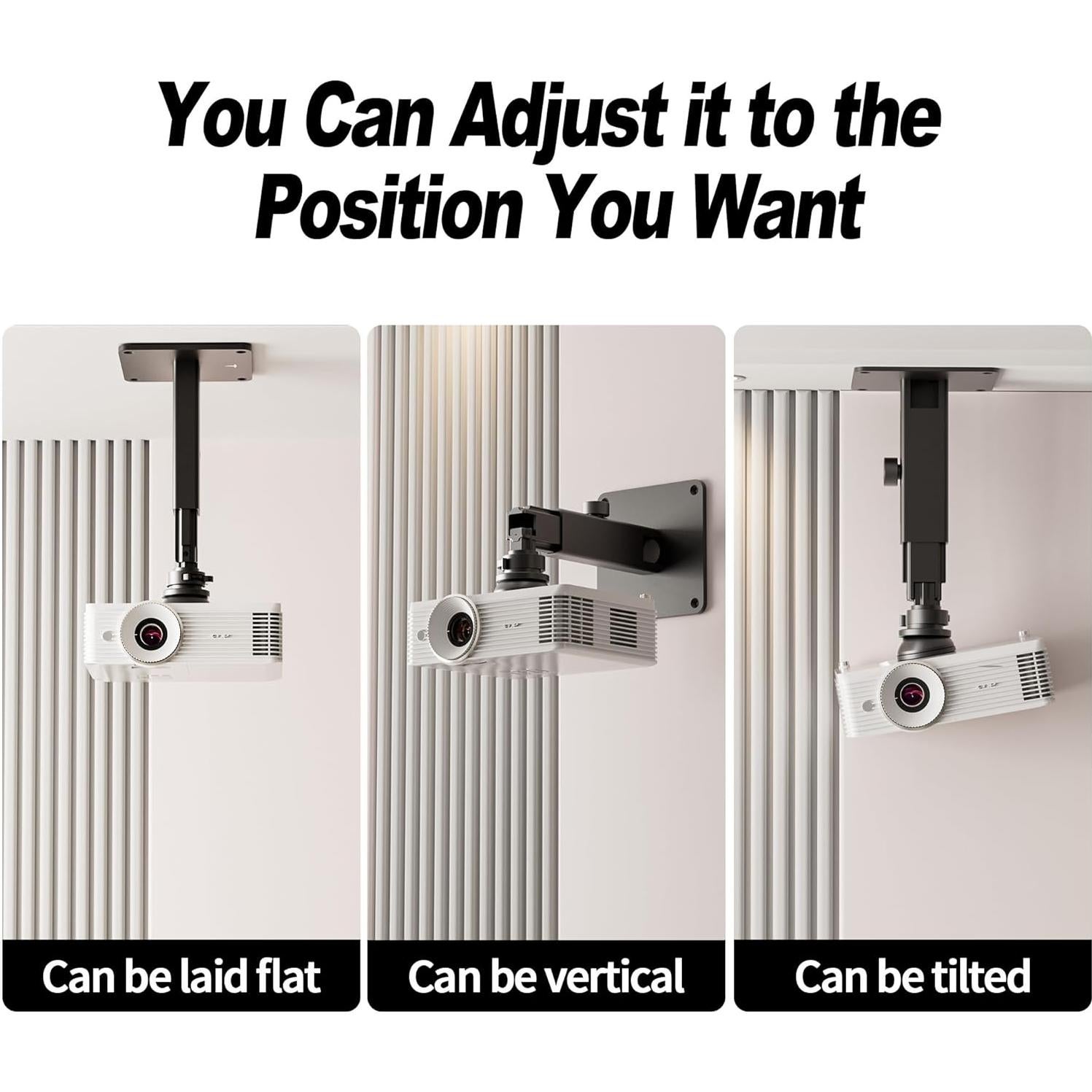 Soporte de Proyector Perfectisan Ajustable 8.94-34.3 cm Negro